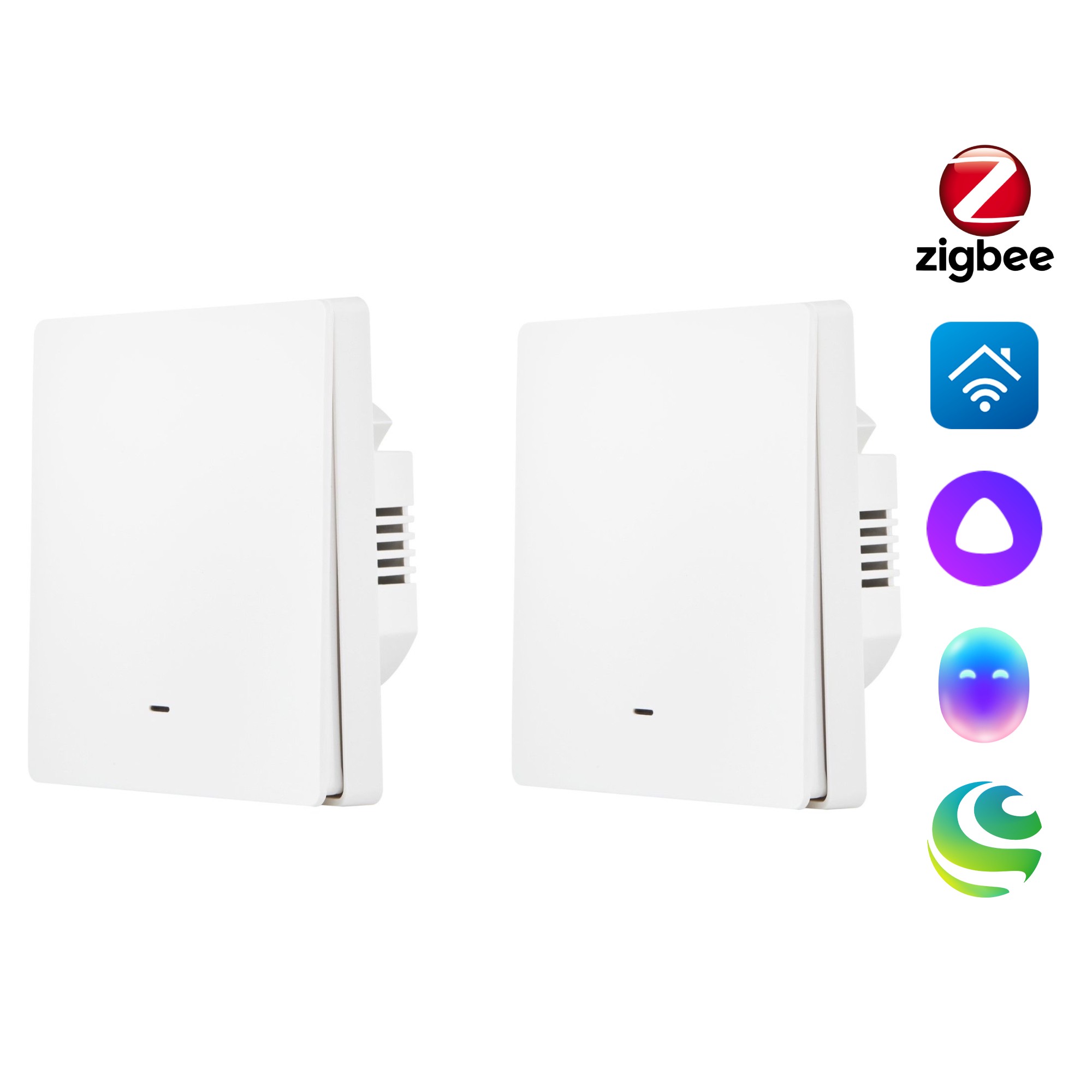 Комплект из двух умных одноклавишных выключателей HOMMYN Zigbee 2SWZBNN01W