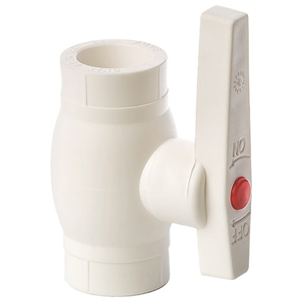 Кран шаровой полипропиленовый Lammin PPR 63 мм белый L0101063