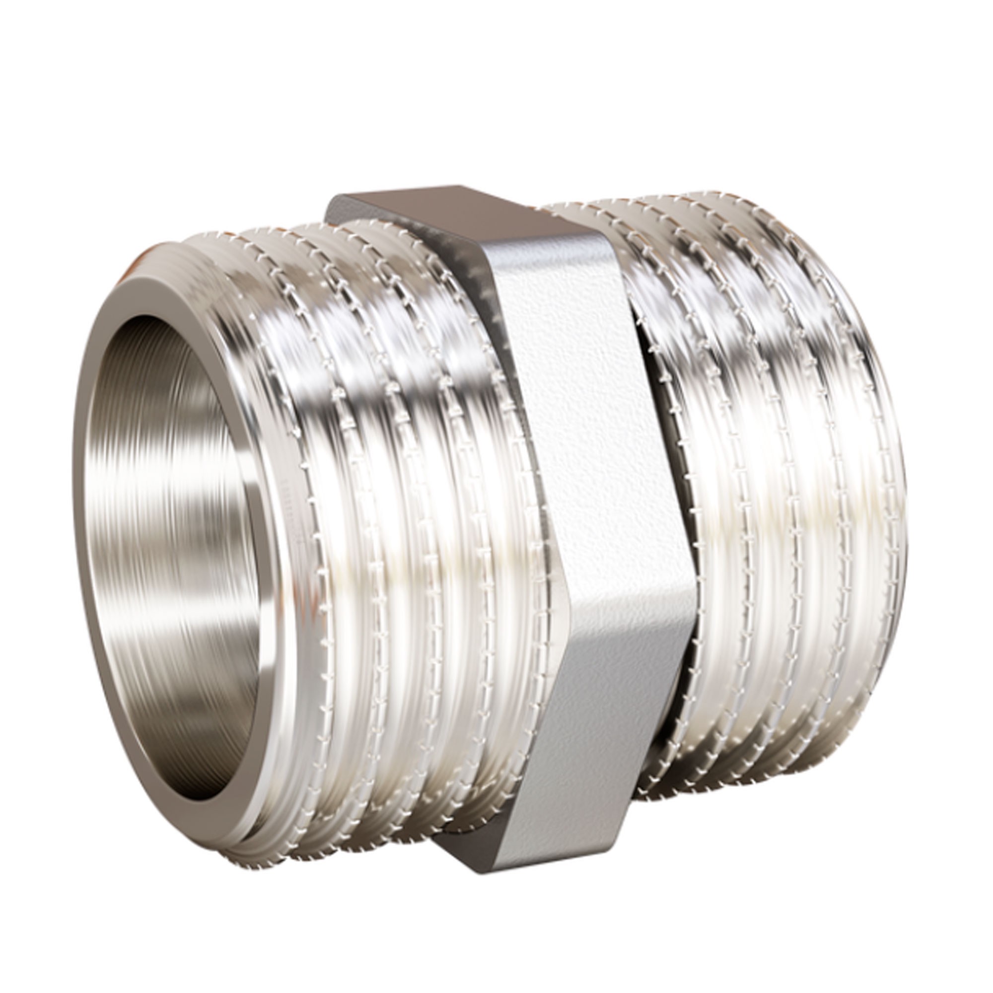 Ниппель LD Pride 2 НР-НР латунный никелированный НС-1767014