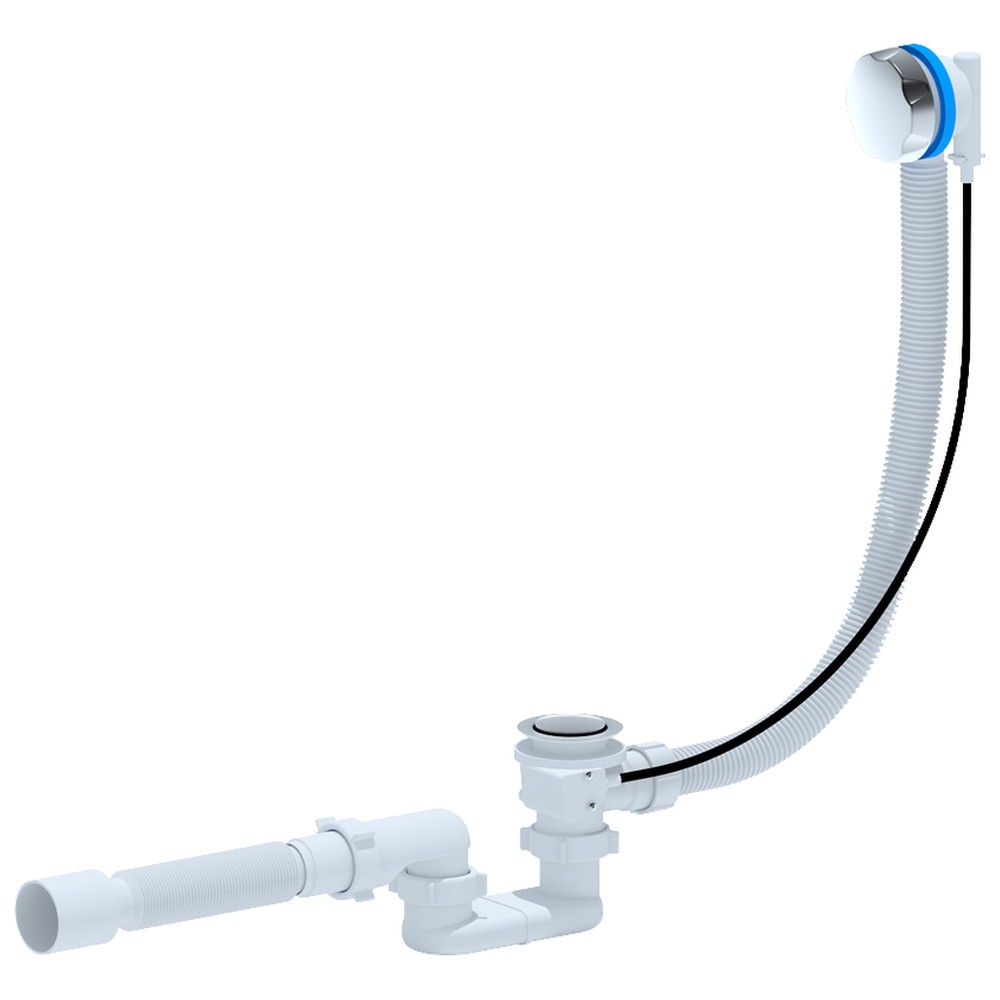 Сифон для ванны АНИ пласт EM601 полуавтомат с гибкой трубой 1 1/2х40/50 мм EM601