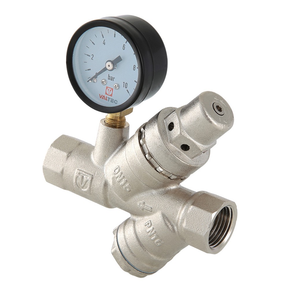 Клапан подпиточный Valtec 1/2 с фильтром и манометром VT.515.N.04