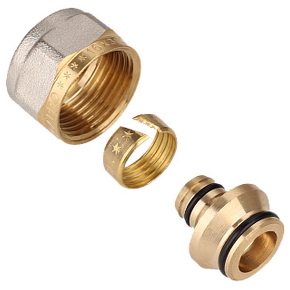 Соединитель Gappo Евроконус для металлопластиковых труб 16(2.0) мм x 3/4 НС-1441513