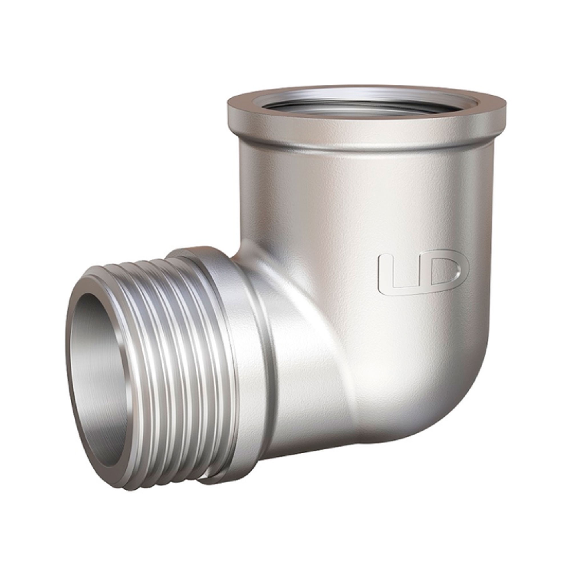 Угольник латунный LD Pride DN25 1 ВР/НР никелированный 1767479