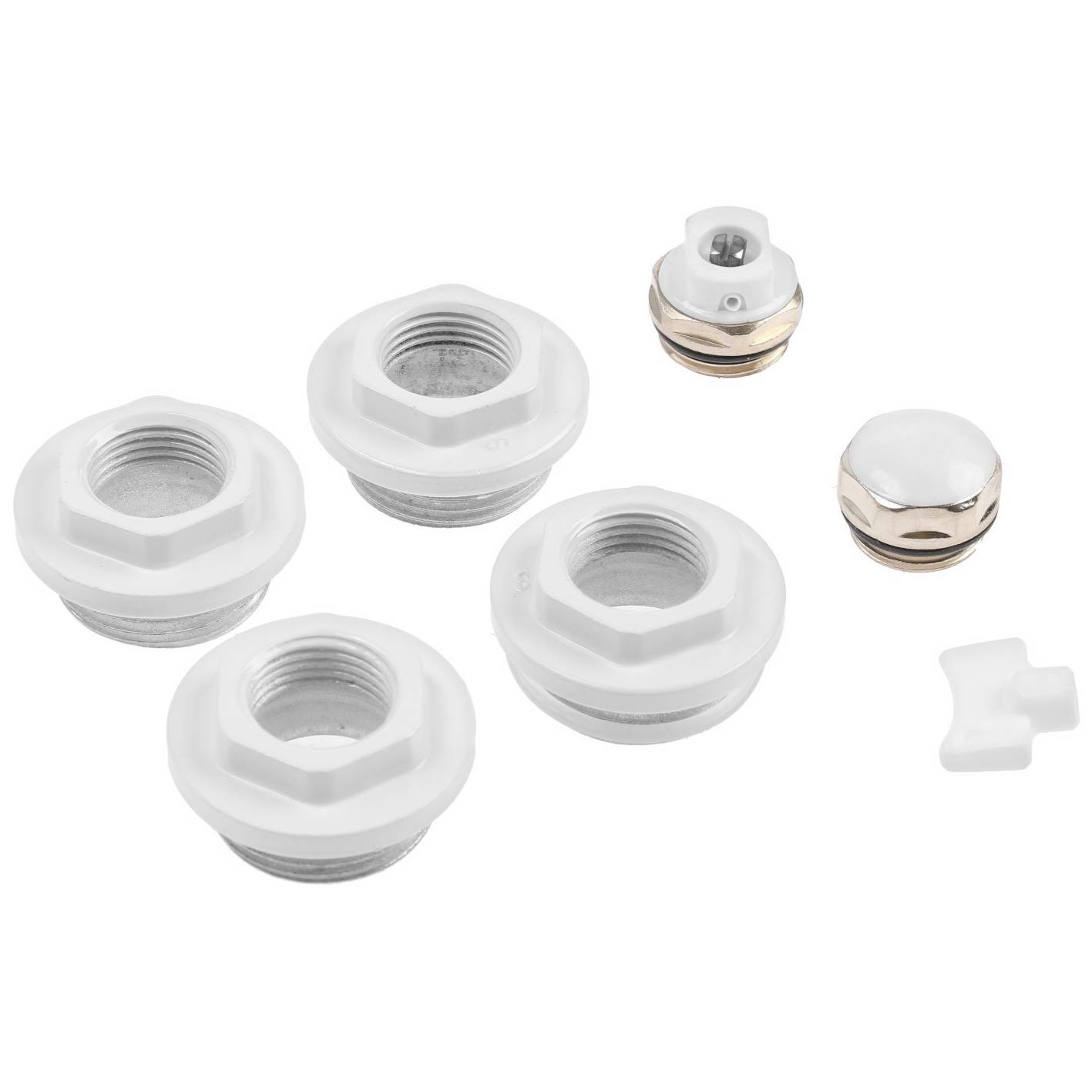 Комплект для радиатора Белые колодези 1/2 7 предметов без кронштейнов 33E1/2