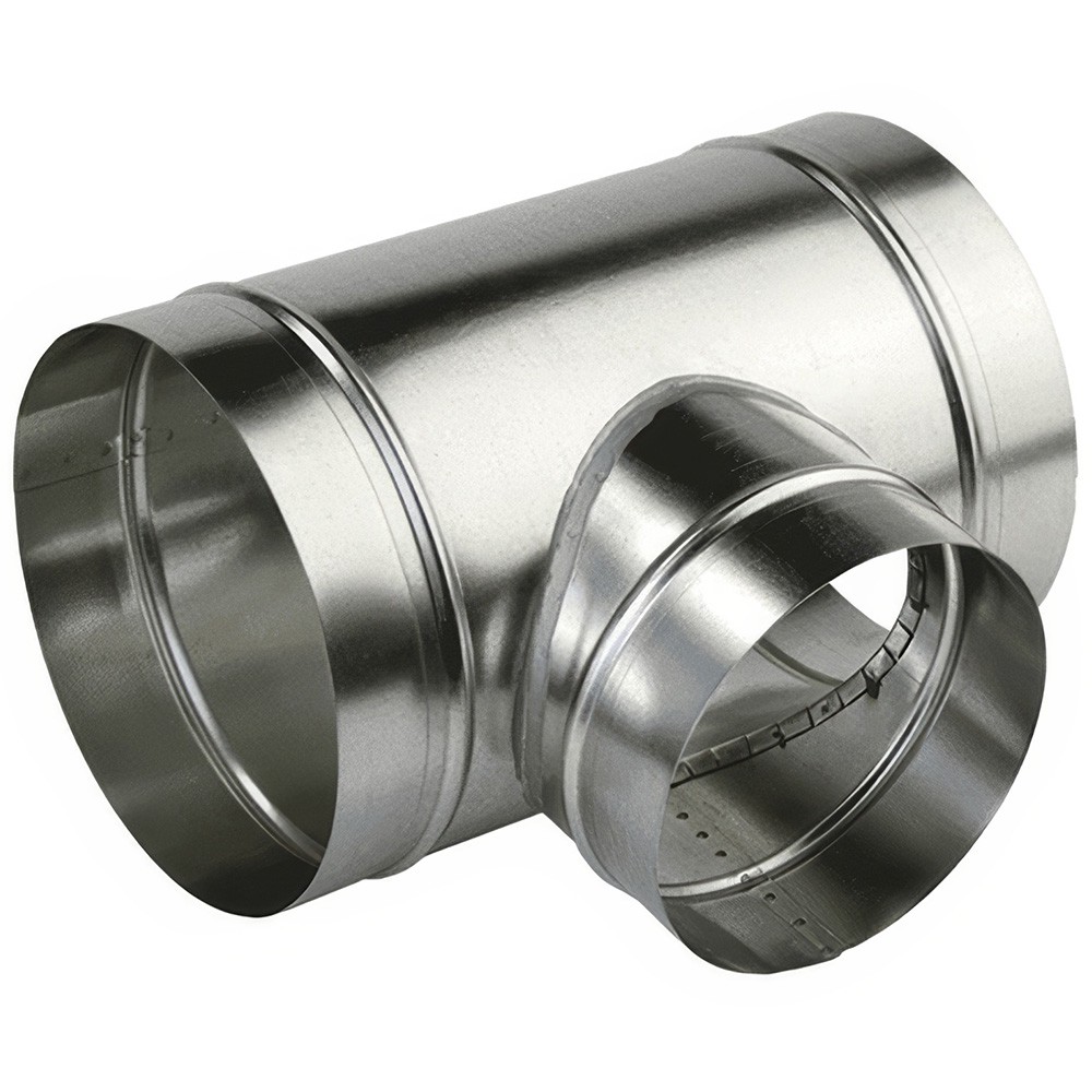 Тройник вентиляционный Neoclima оцинкованный 90° D 200/100 мм 0.5 мм 1234899