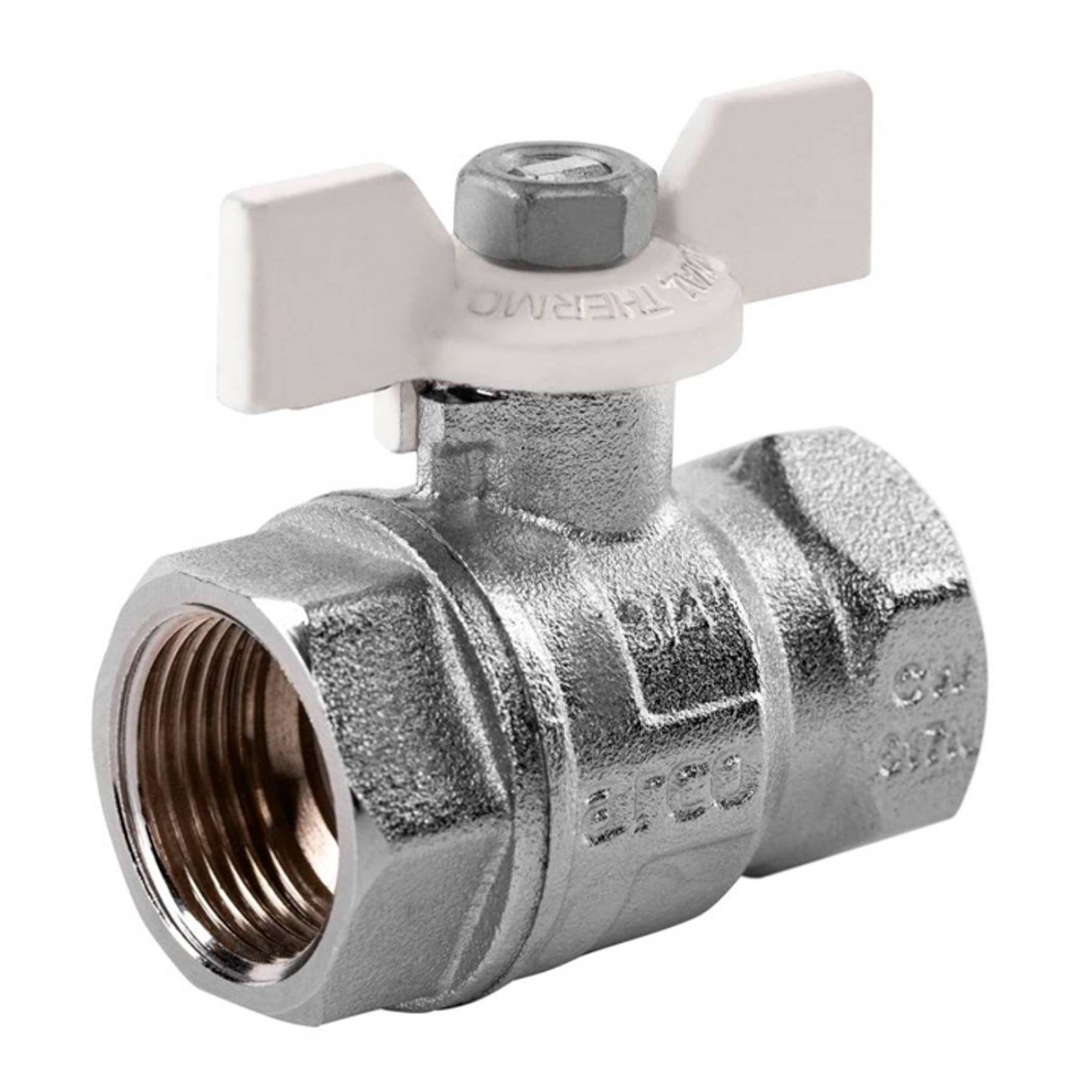 Кран шаровой Royal Thermo EXPERT TEFLON 1/2 ВВ бабочка RTE 02.013