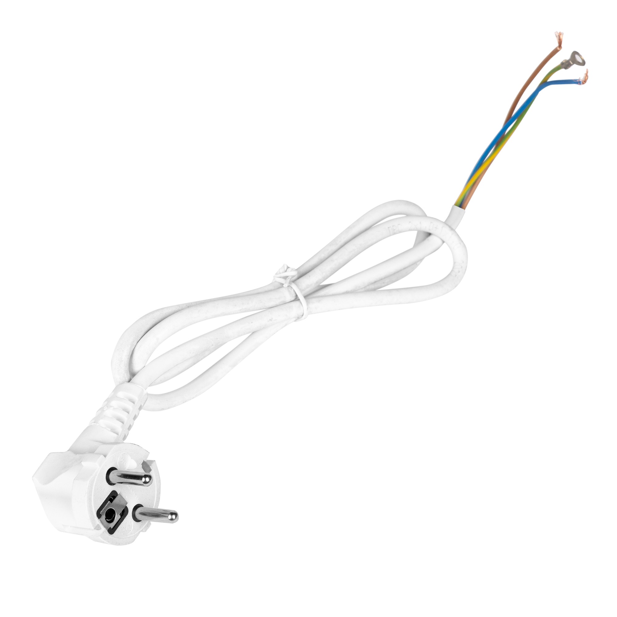 Шнур сетевой IZTT ПВС-ВП 2х1.0+1х1.0 с евровилкой 1.2 м RAL 9016 IZTT.12.01.001-15