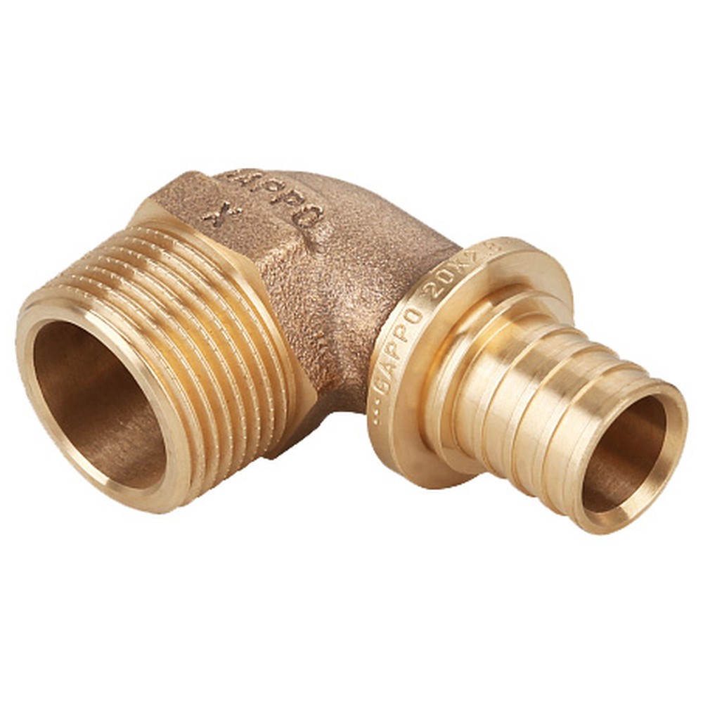 Угольник-переходник Gappo бронзовый 25-R 3/4 наружная резьба G2312.2505