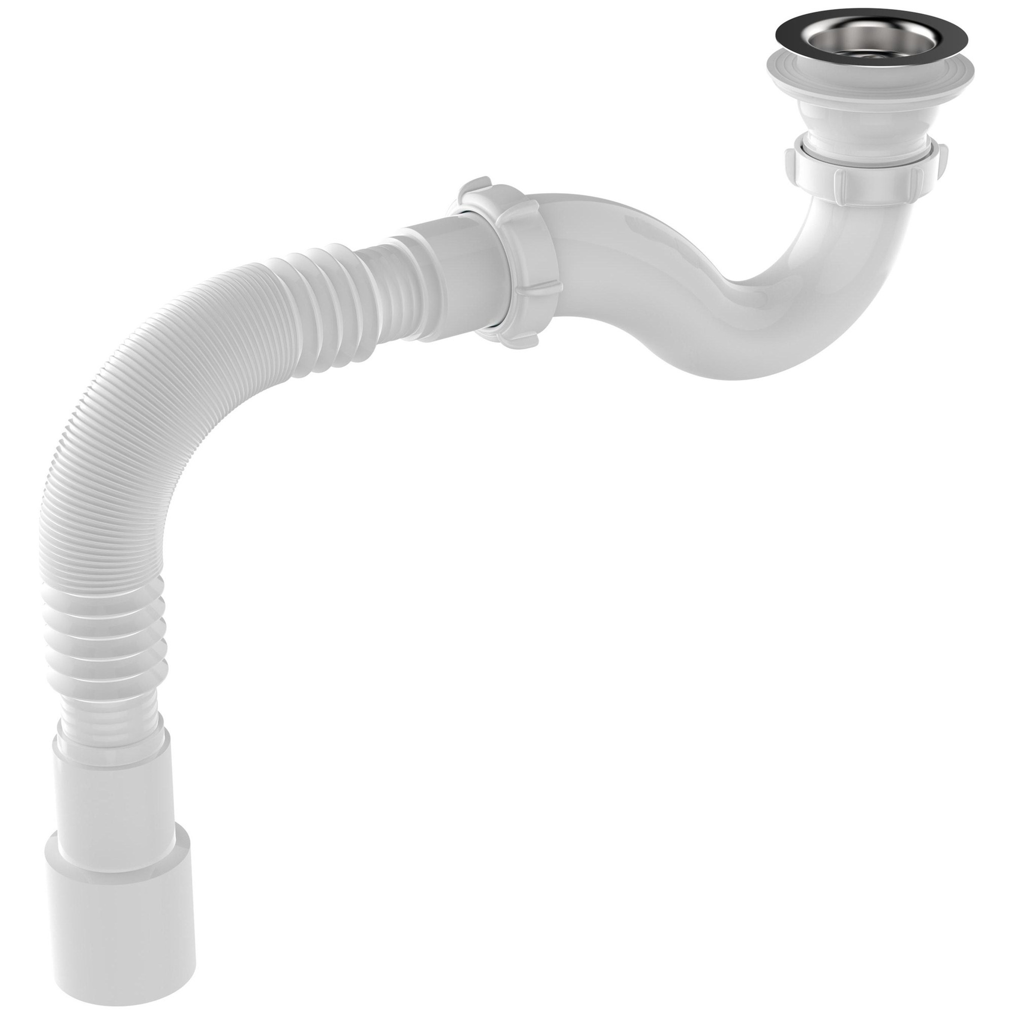 Сифон для душевого поддона Aquant с гибкой трубой и выпуском из нержавеющей стали V145-45-MR