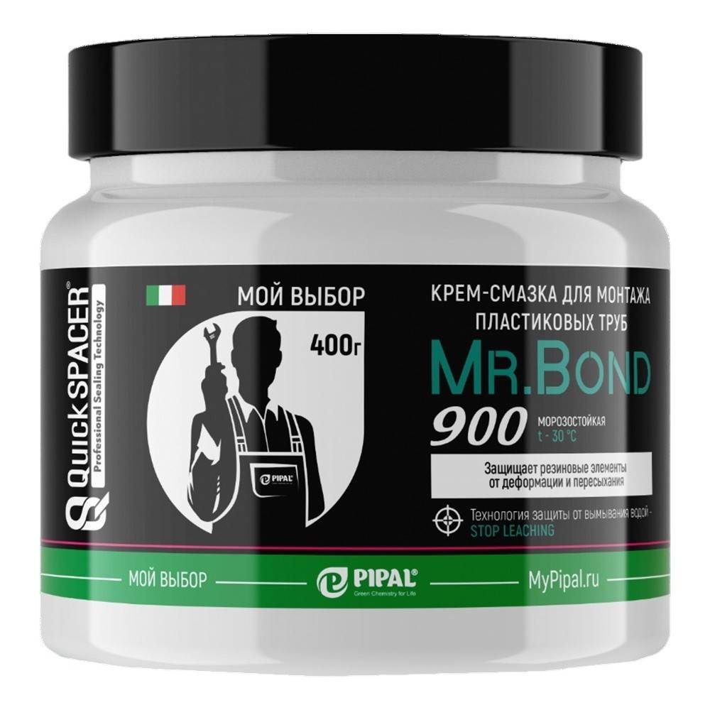 Крем-смазка для монтажа пластиковых труб Mr.Bond QS 900 400 г НС-1348112
