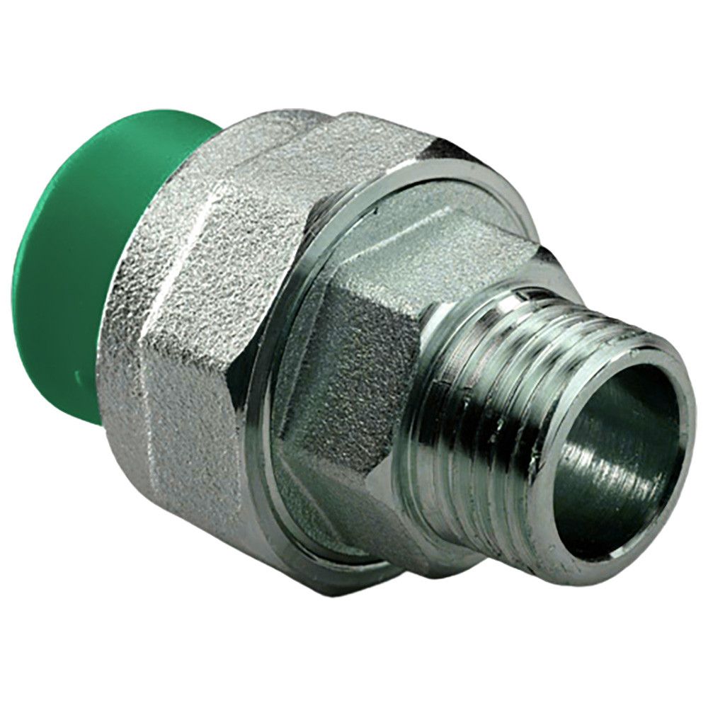 Муфта комбинированная разъемная ПП AntiFire 40 мм x 1 1/4 НР Green 034074