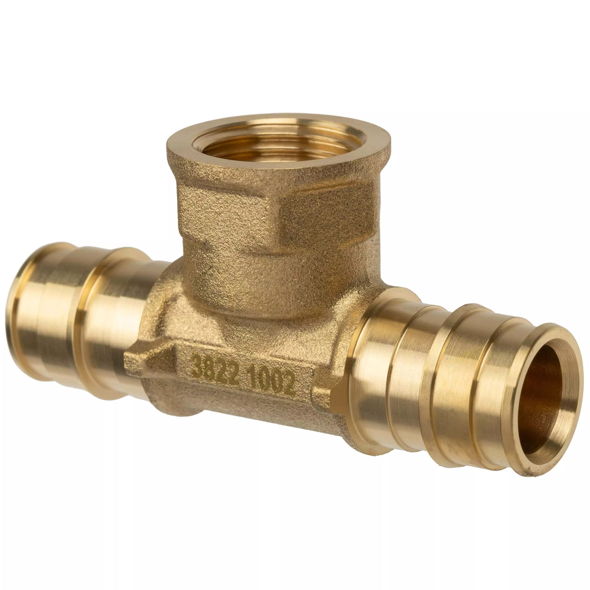 Тройник Usystems с внутренней резьбой для труб PE-Xa 16-Rp1/2-16 латунь 1135782