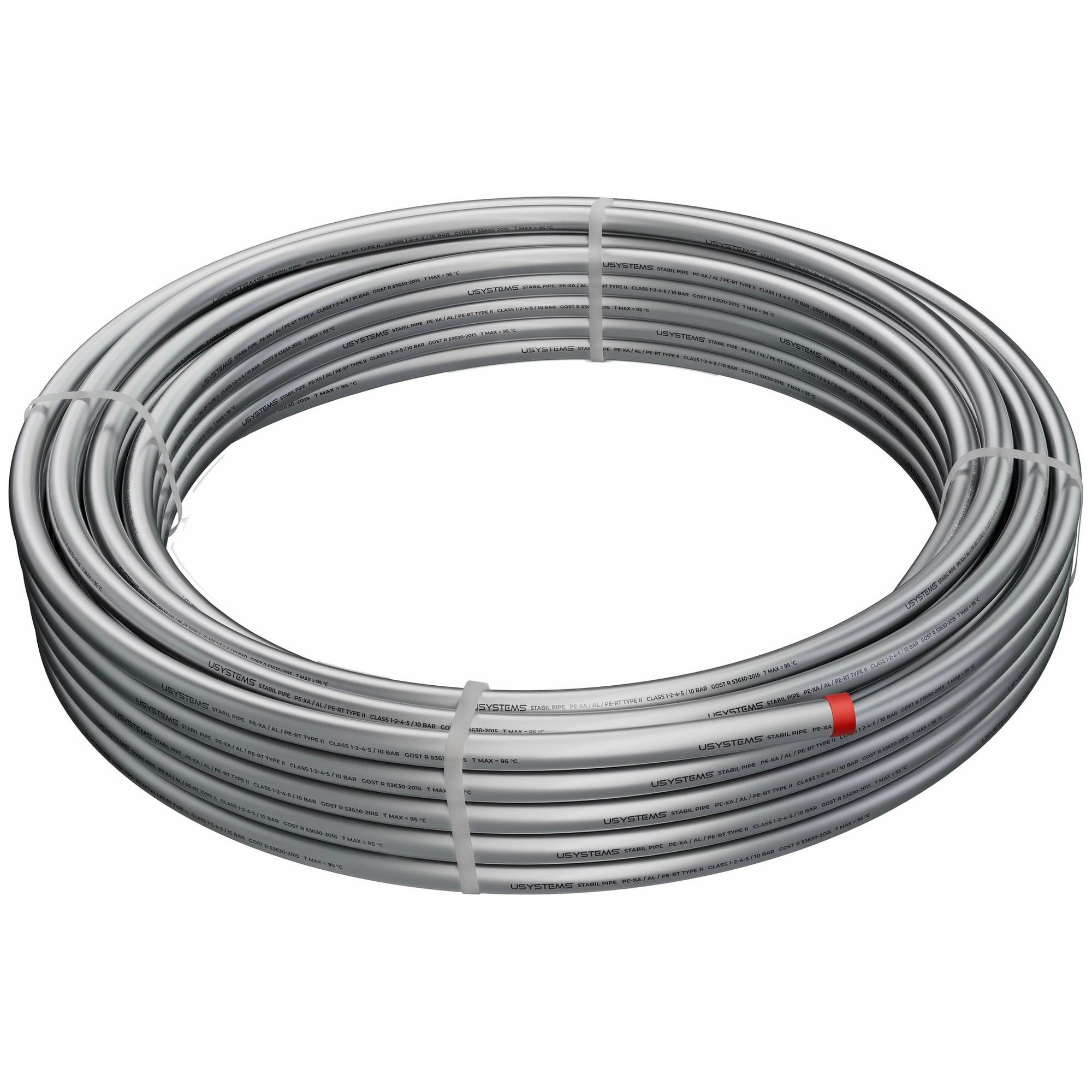 Труба металлополимерная Usystems Stabil Pipe PE-Xa/Al/PE-RT 16,2х2,6 мм PN10 бухта 100 м 1237801