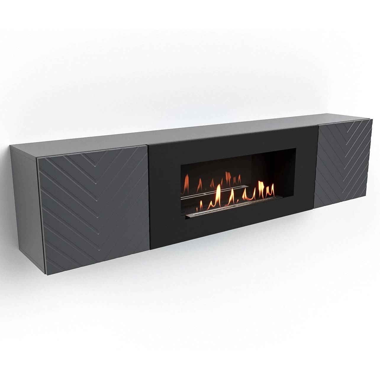 Тумба с биокамином Firelight BFP-P1700V графит 1627927
