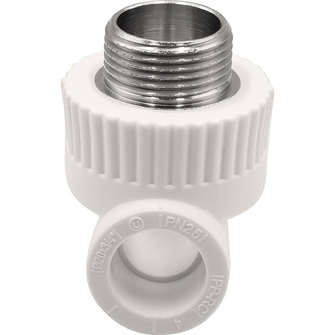 Тройник комбинированный THERMOLIGHT PP-R 20х3/4х20 мм НР белый НС-1620591