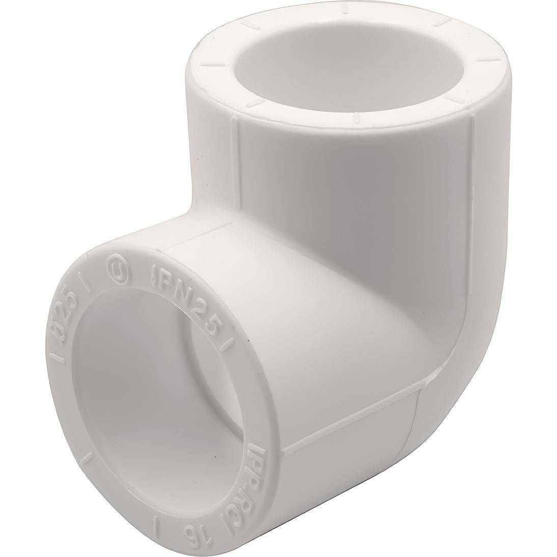 Угольник 90° PP-R THERMOLIGHT 25 мм белый НС-1620659