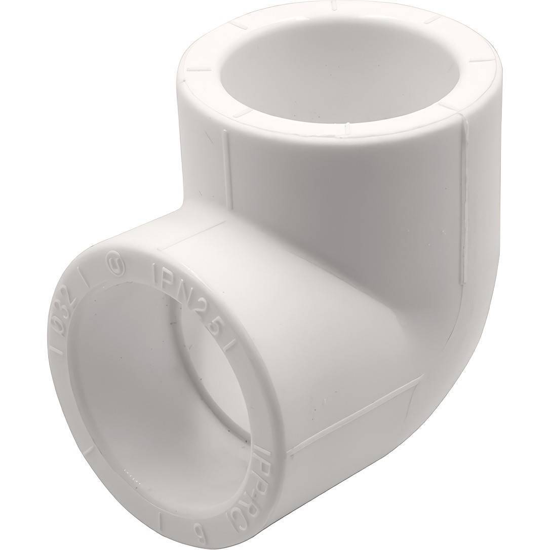 Угольник 90° PP-R THERMOLIGHT 32 мм белый НС-1620660