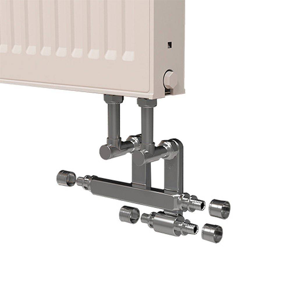 Комплект фитингов Royal Thermo AXIOpress для подключения радиатора из плинтуса RTI 45.001