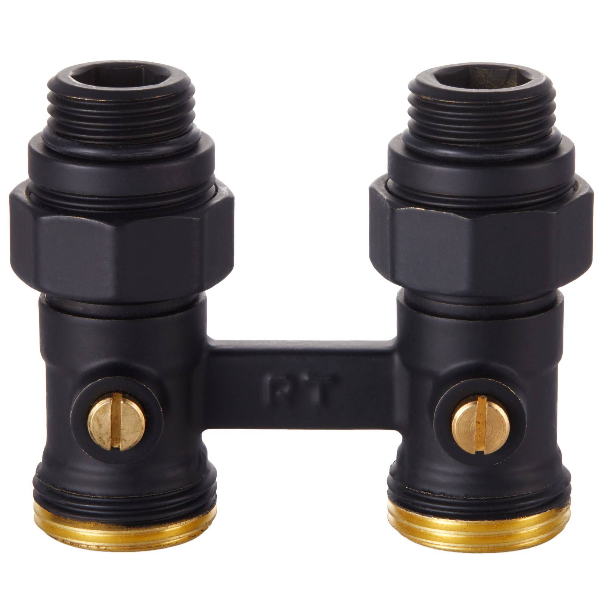 Узел нижнего подключения Royal Thermo прямой 1/2 x 3/4 EK черный RTE 07.00003