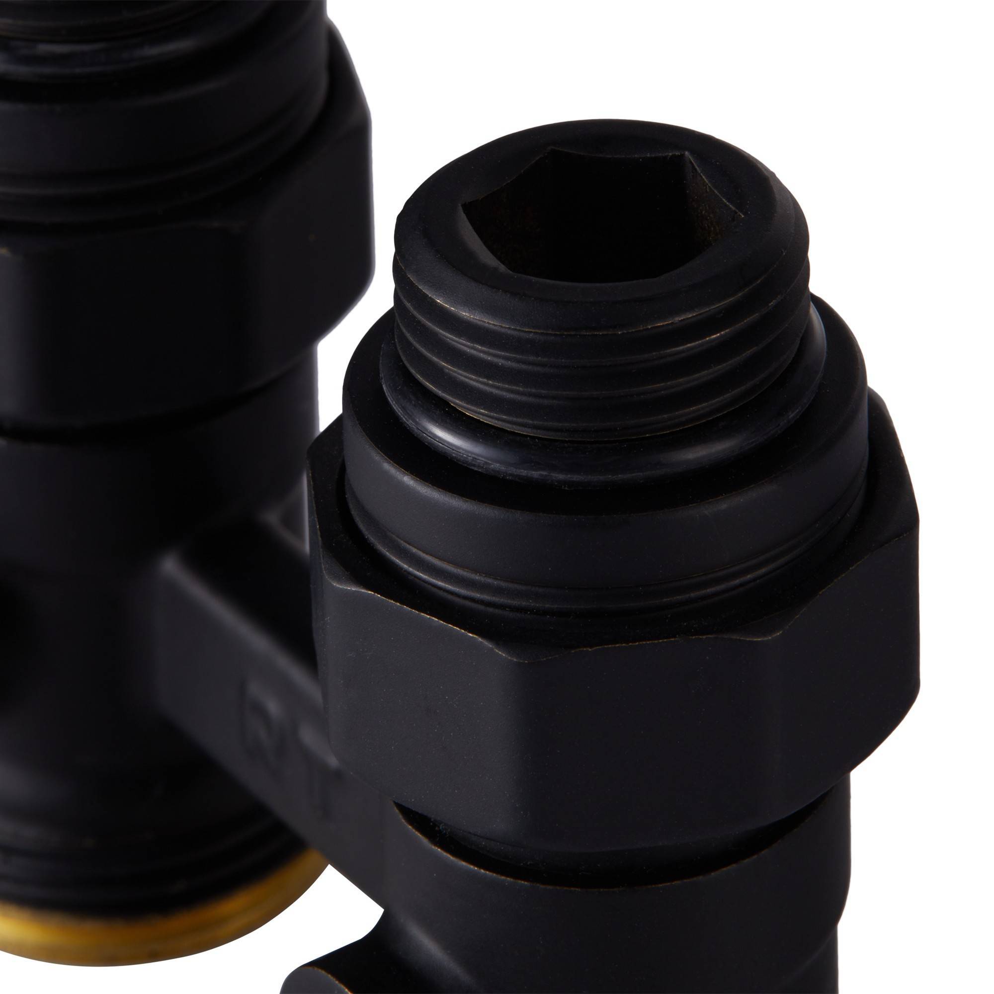 Узел нижнего подключения Royal Thermo прямой 1/2 x 3/4 EK черный RTE 07.00003
