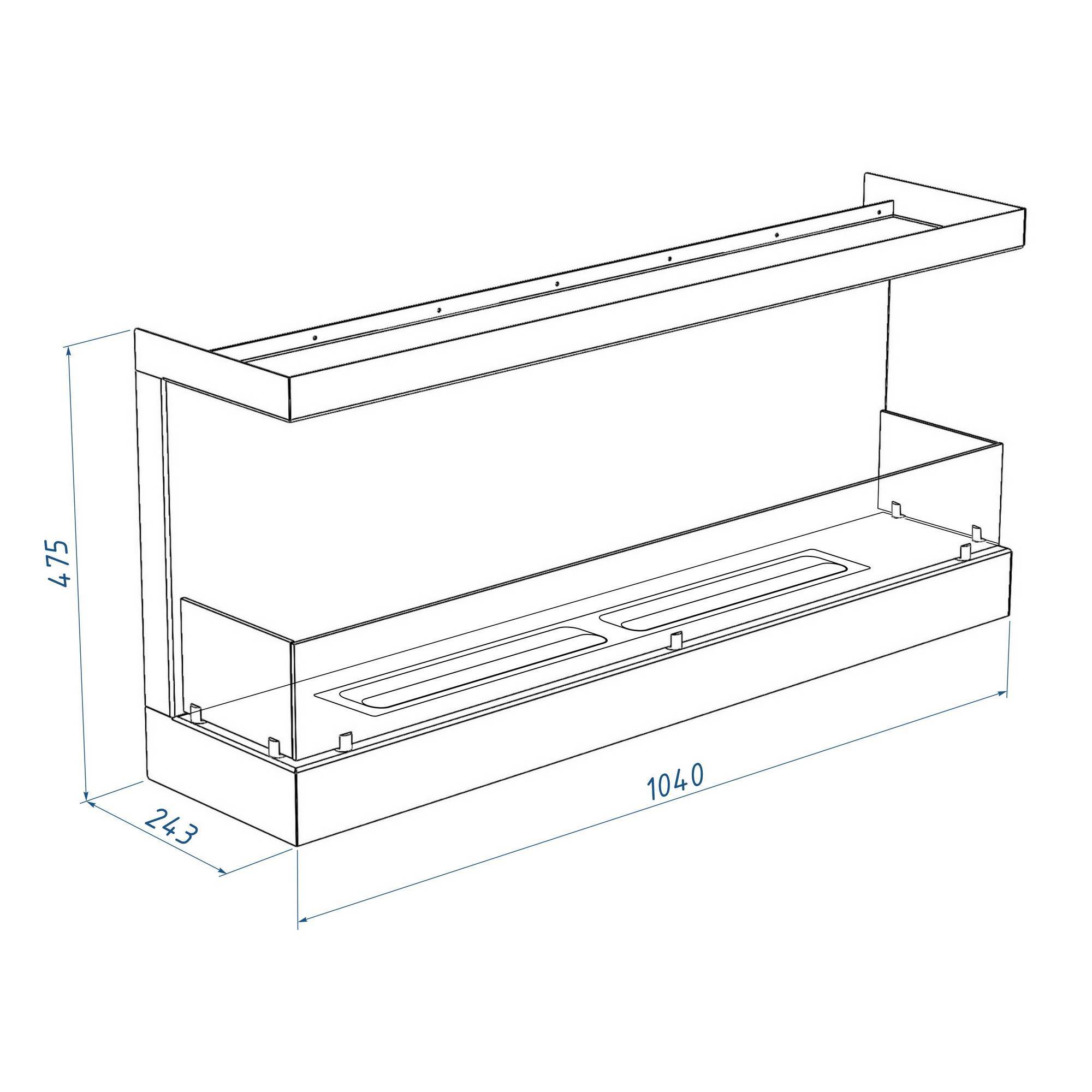 Биокамин встраиваемый Royal Thermo RTBFP-P1040XS