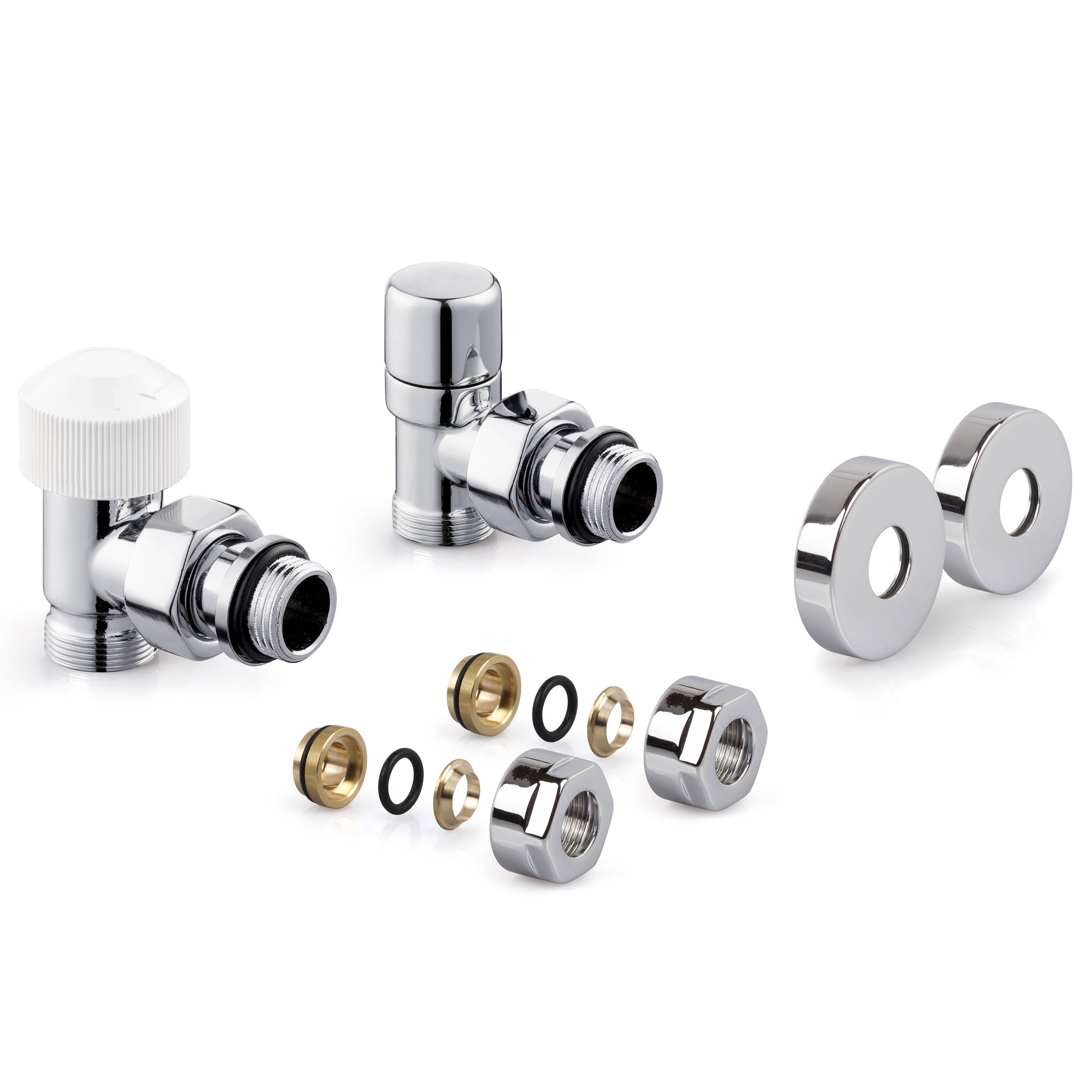 Набор термостатический угловой Royal Thermo Design Pro 15 мм M30x1,5 Хром НС-1458116