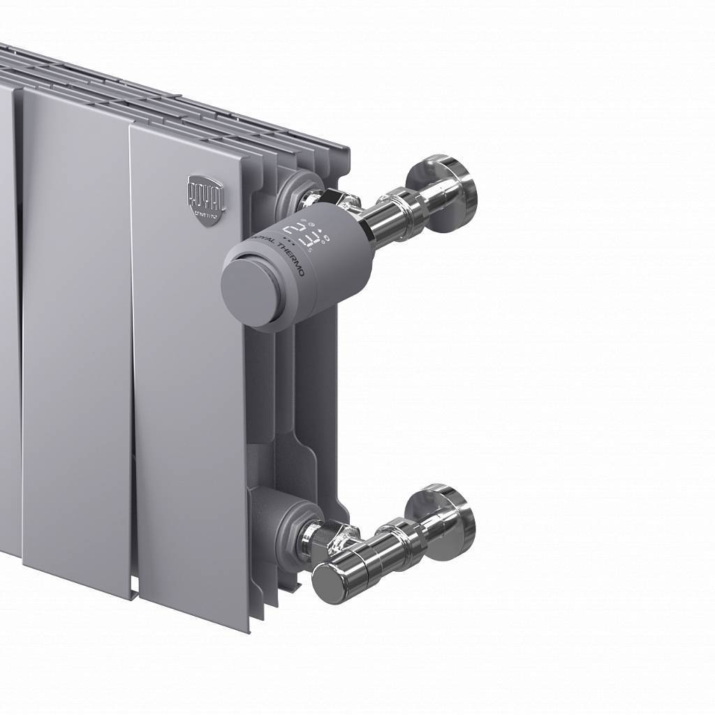 Набор термостатический угловой Royal Thermo Design Pro 15 мм M30x1,5 Хром НС-1458116