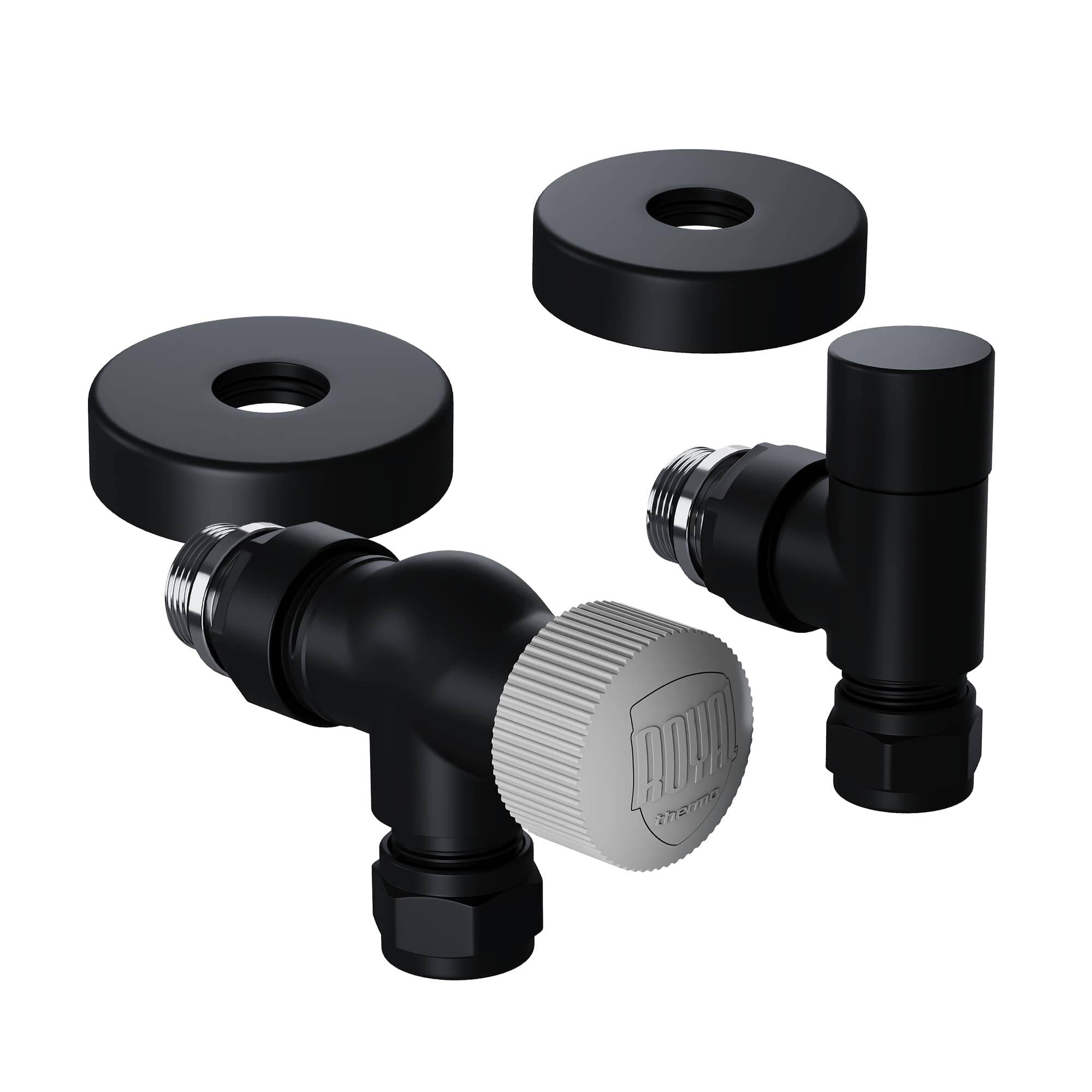 Набор термостатический осевой Royal Thermo Design Pro 15 мм M30x1,5 Черный НС-1646644