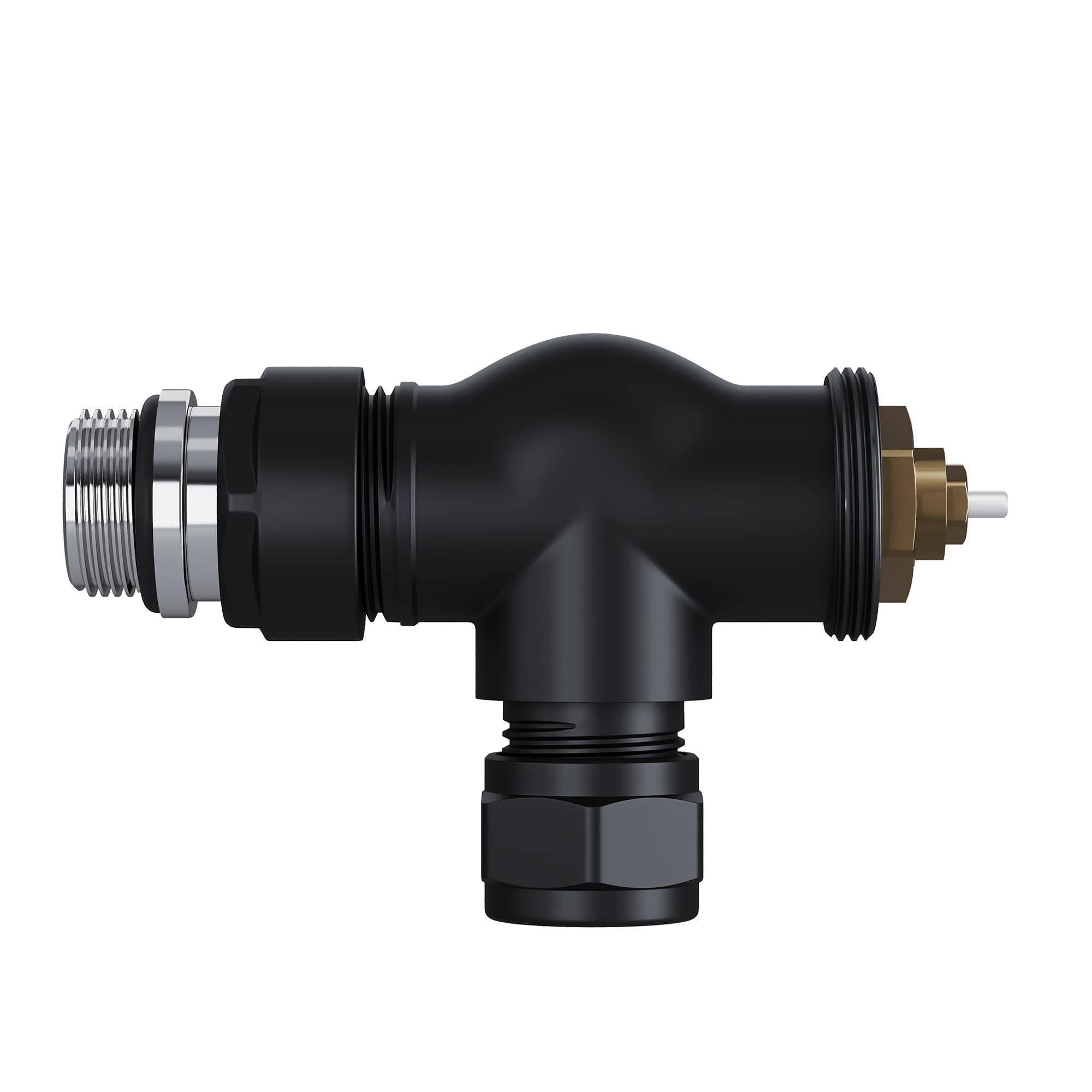 Набор термостатический осевой Royal Thermo Design Pro 15 мм M30x1,5 Черный НС-1646644