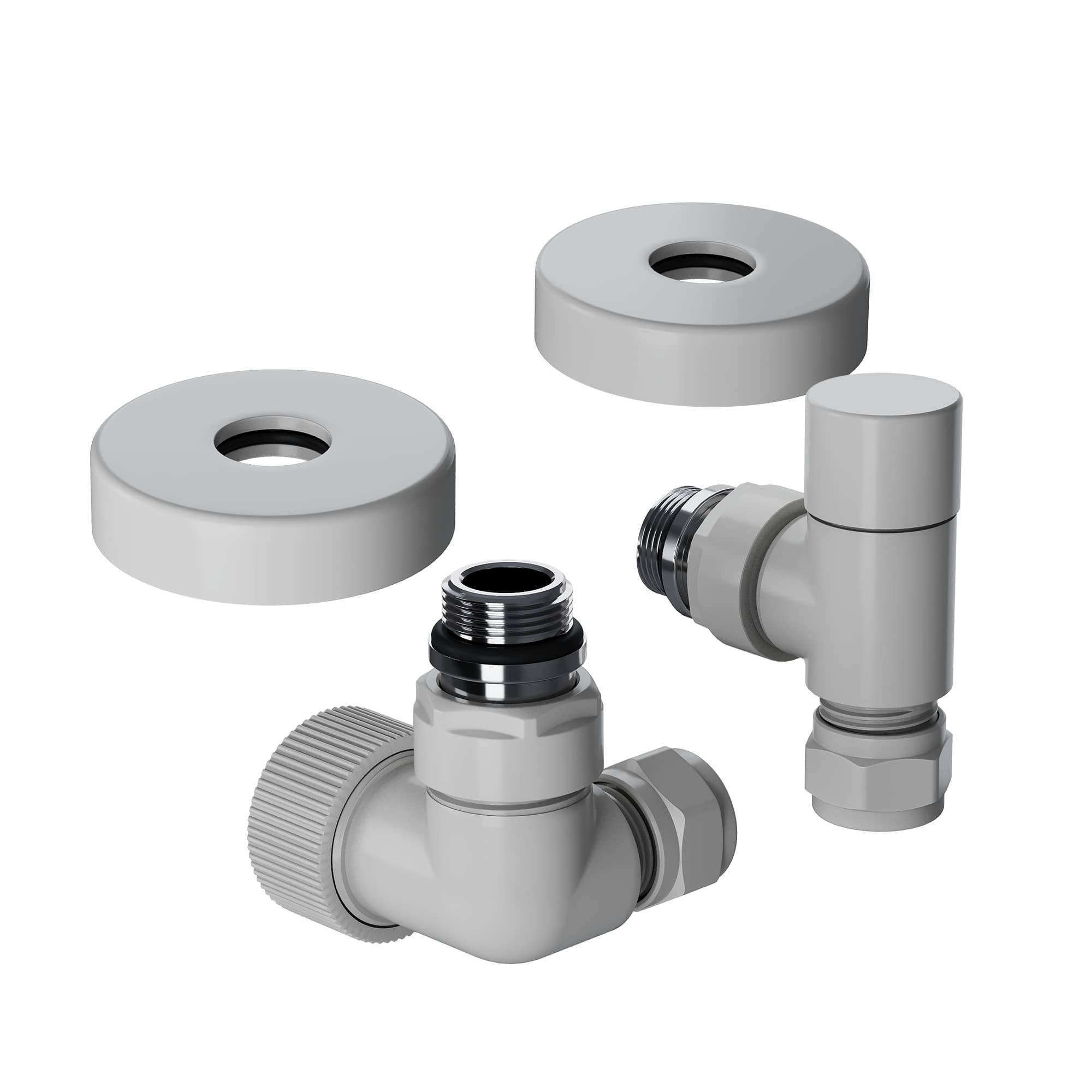 Набор термостатический трехосевой Royal Thermo Design Pro 15 мм M30x1,5 Белый НС-1646645