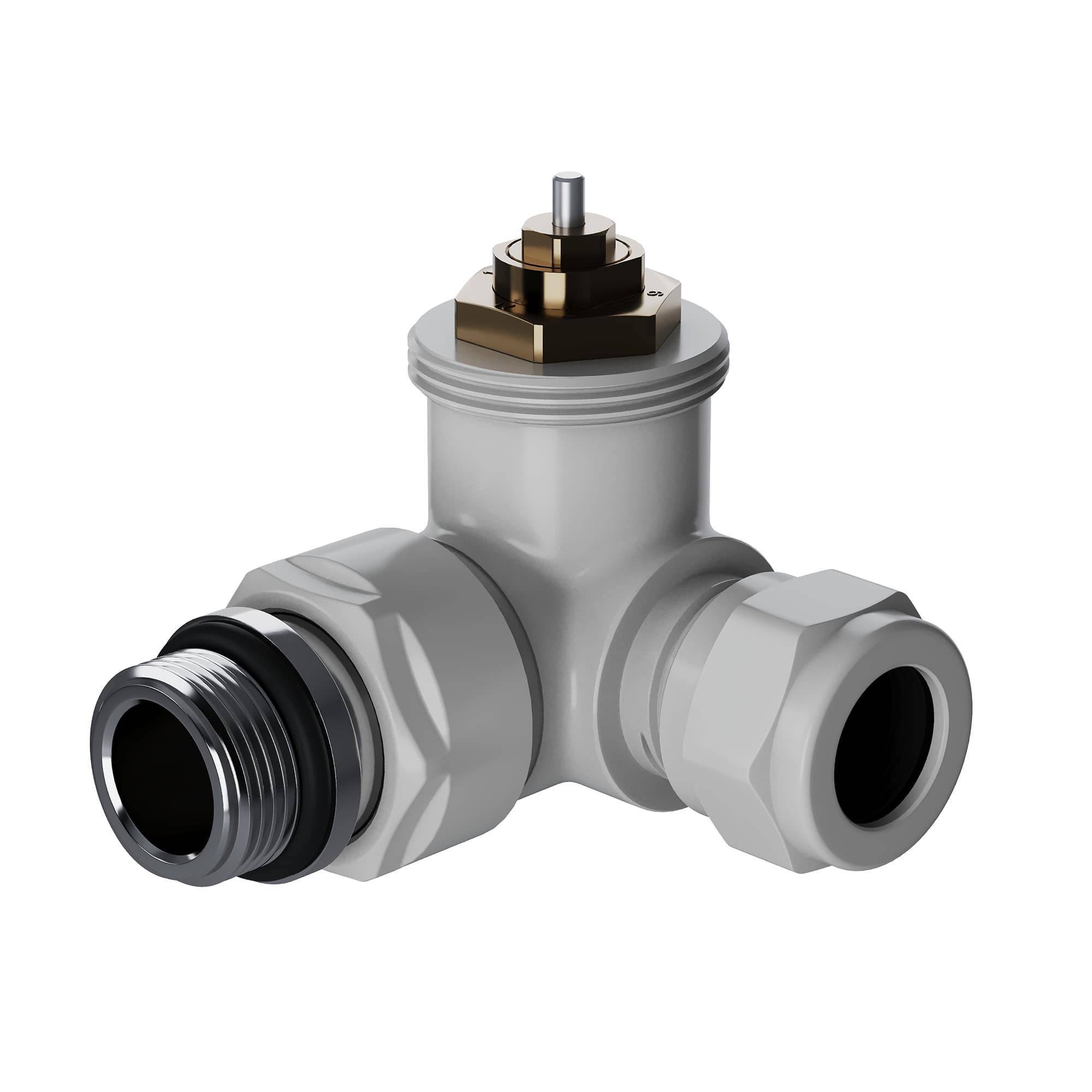 Набор термостатический трехосевой Royal Thermo Design Pro 15 мм M30x1,5 Белый НС-1646645