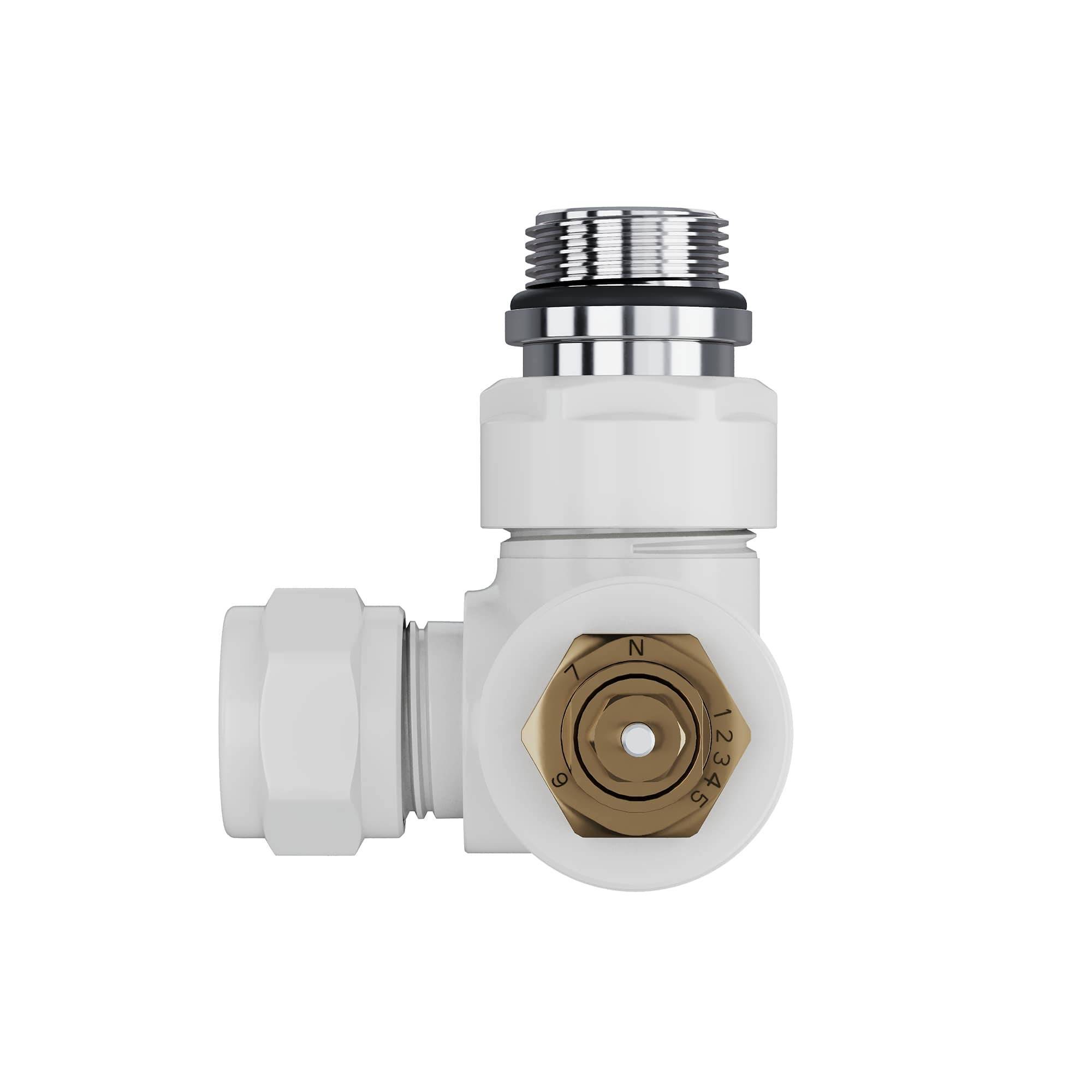 Набор термостатический трехосевой Royal Thermo Design Pro 15 мм M30x1,5 Белый НС-1646645