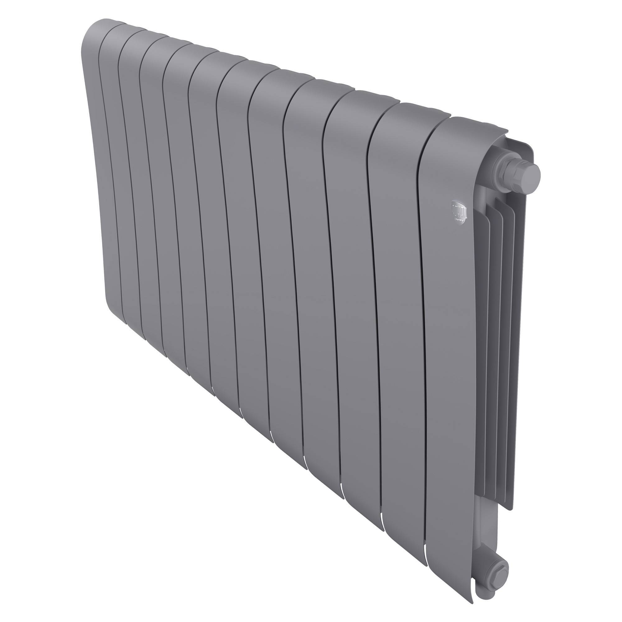 Радиатор биметаллический Royal Thermo Infinity 500 Silver Satin VR80 12 секций нижнее подключение НС-1658293