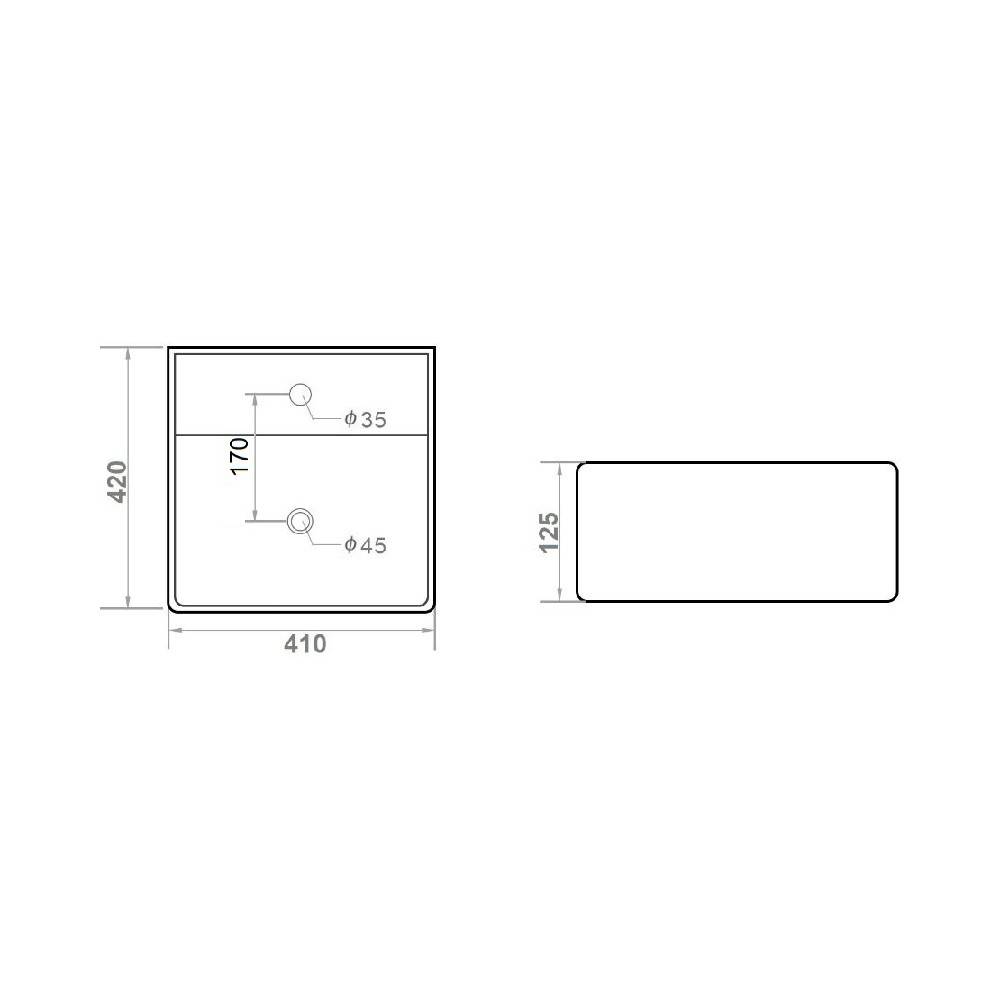 Раковина накладная Orange B04 белая B04-405w