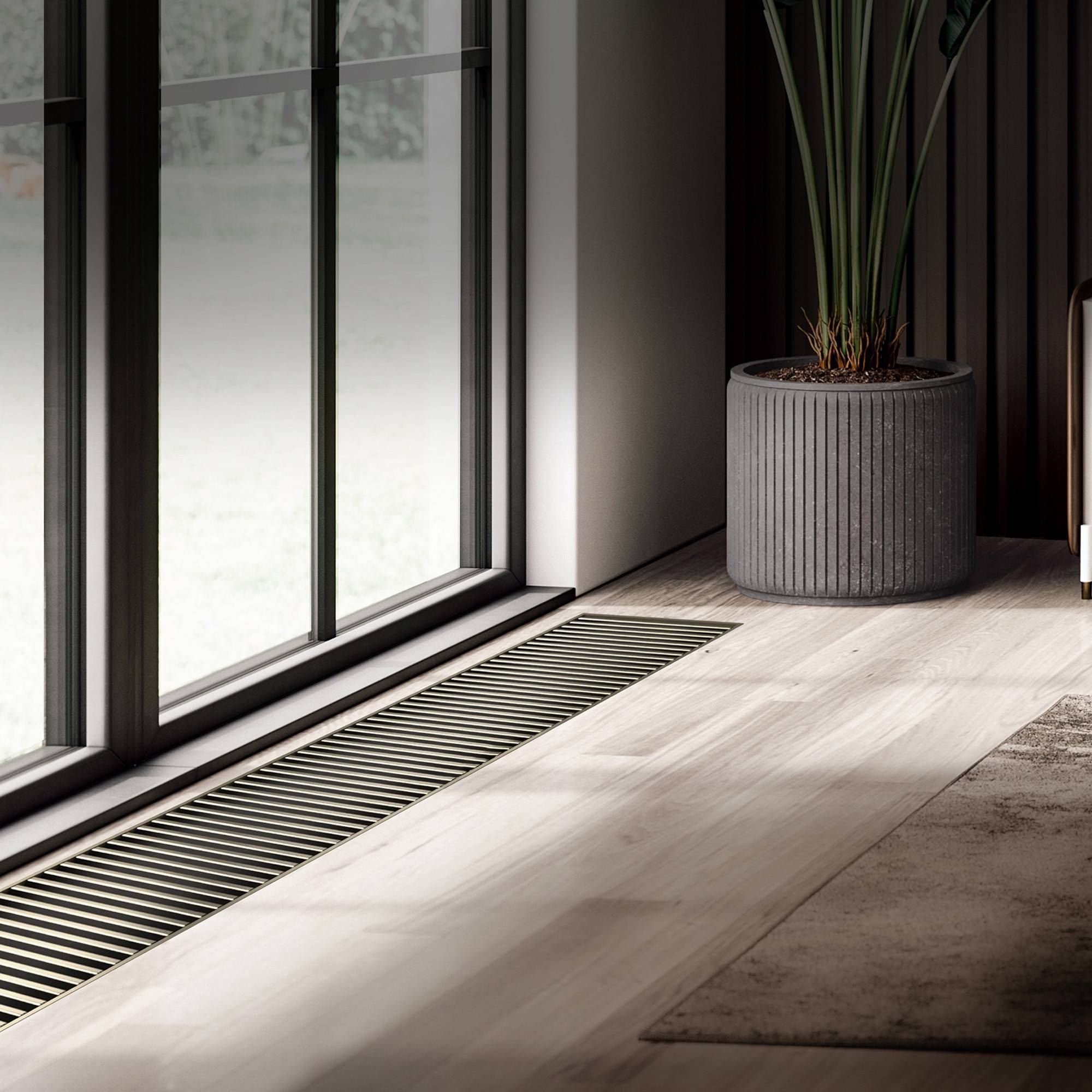 Конвектор внутрипольный Royal Thermo ATRIUM TURBO 150x250x3000 мм инверторный НС-1666393