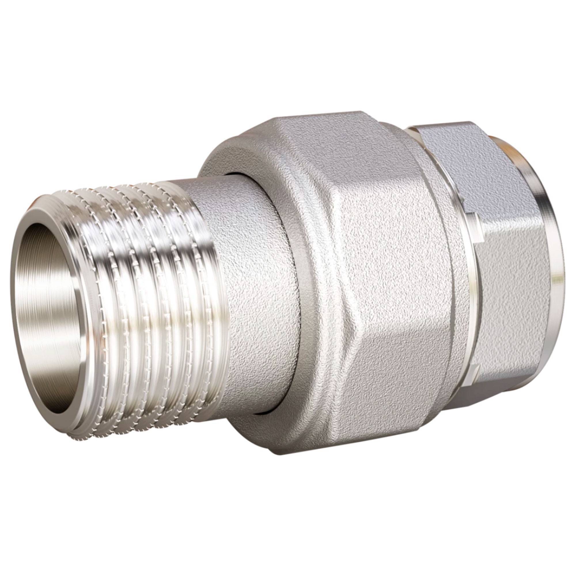 Соединение разъемное прямое LD американка DN20 вн-нр латунь никелированная LD.67.530.20