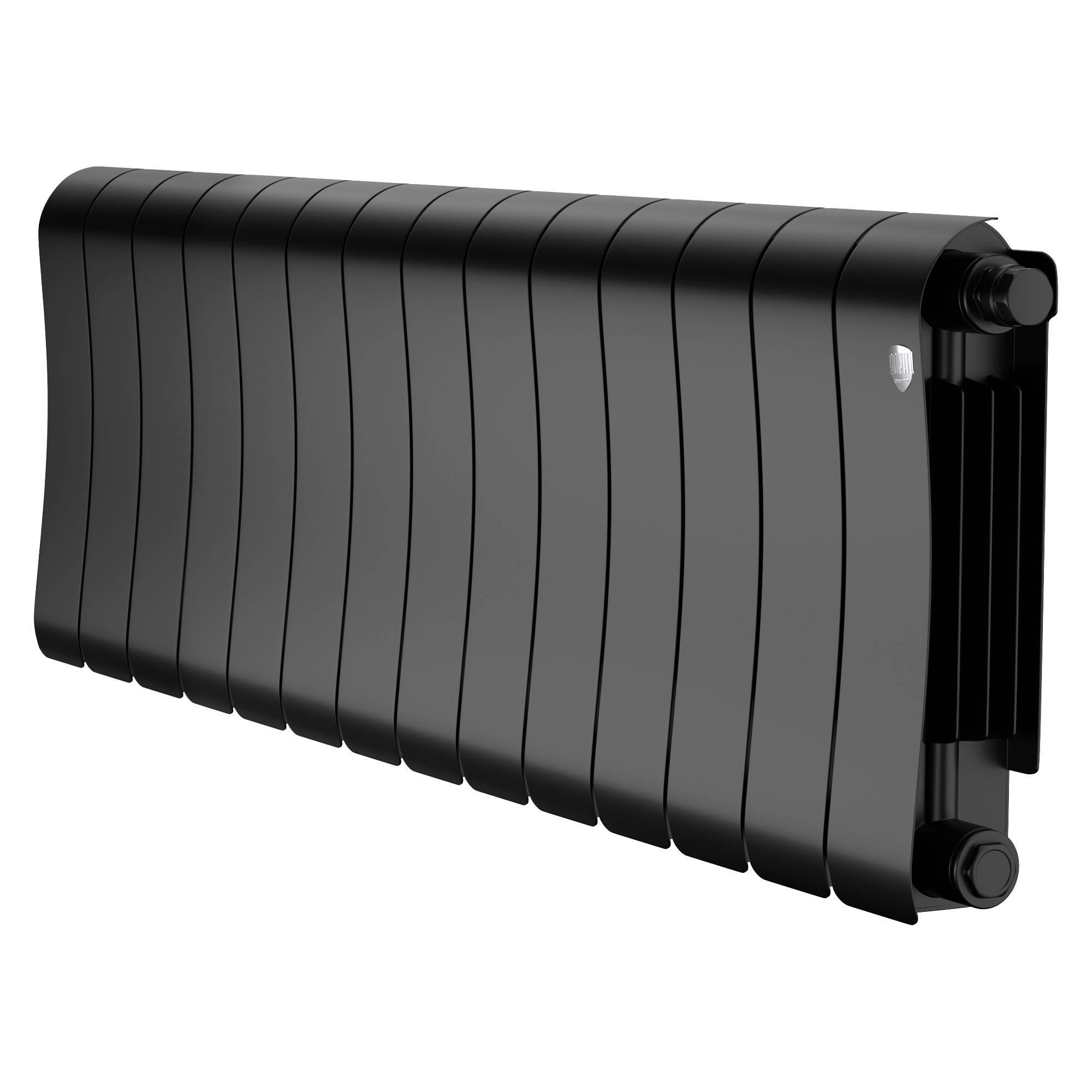 Радиатор биметаллический Royal Thermo Infinity 300 Noir Sable VR80 14 секций нижнее подключение НС-1696342