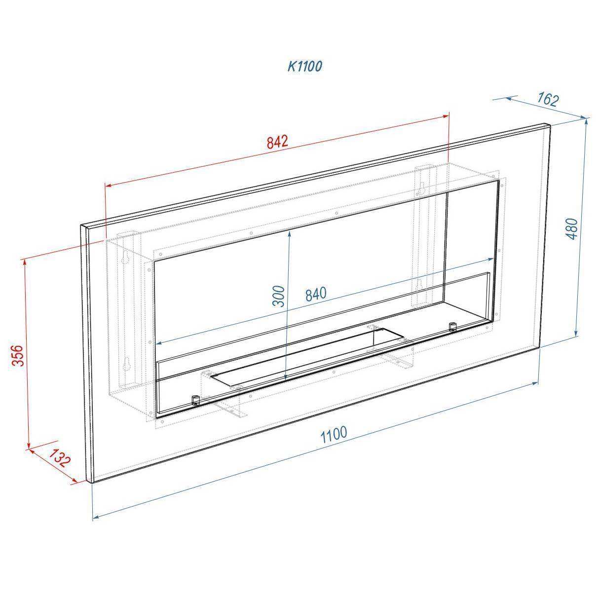 Каминокомплект биокамин Firelight BFP/W-110 с набором керамических камней M белые НС-1708455