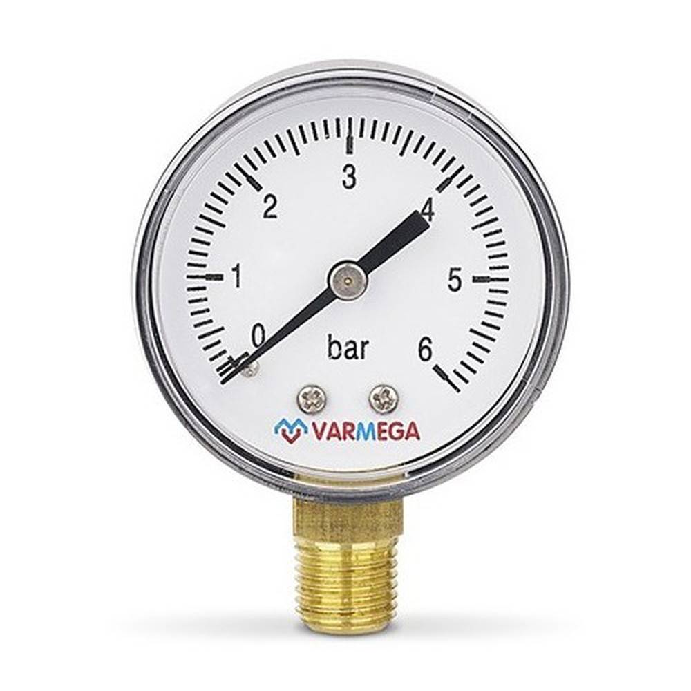 Манометр радиальный Varmega 50 мм 6 бар 1/4 VMMT10-500602