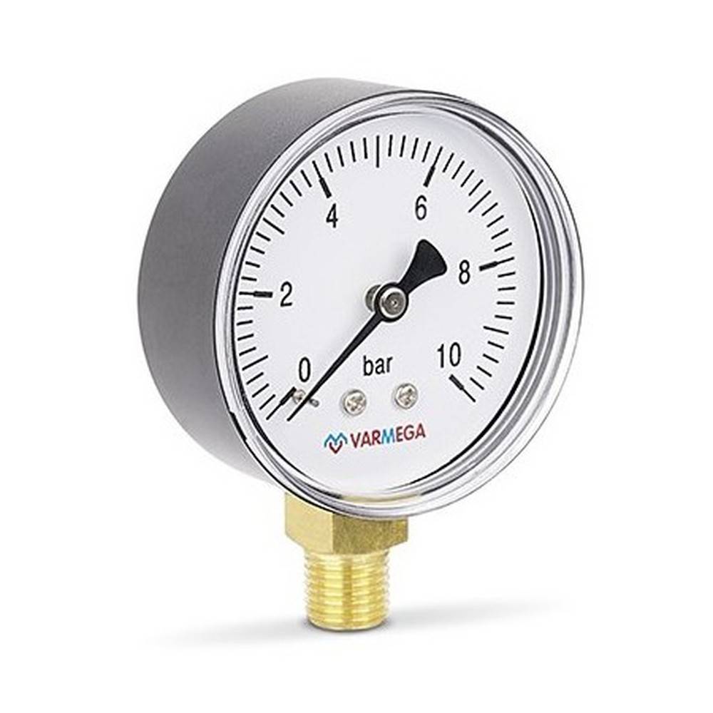 Манометр радиальный Varmega 63 мм 10 бар 1/4 VMMT10-631002