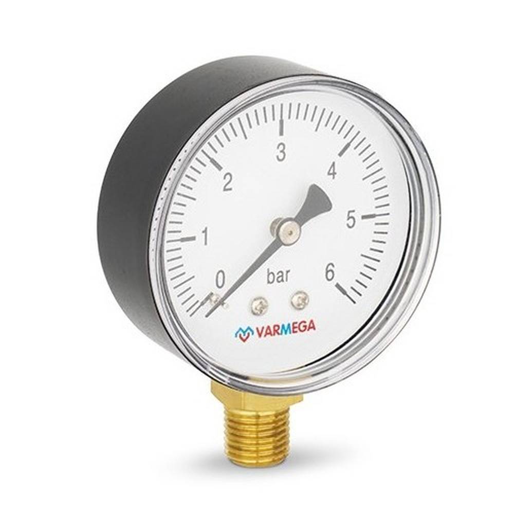 Манометр радиальный Varmega 63 мм 6 бар 1/4 VMMT10-630602