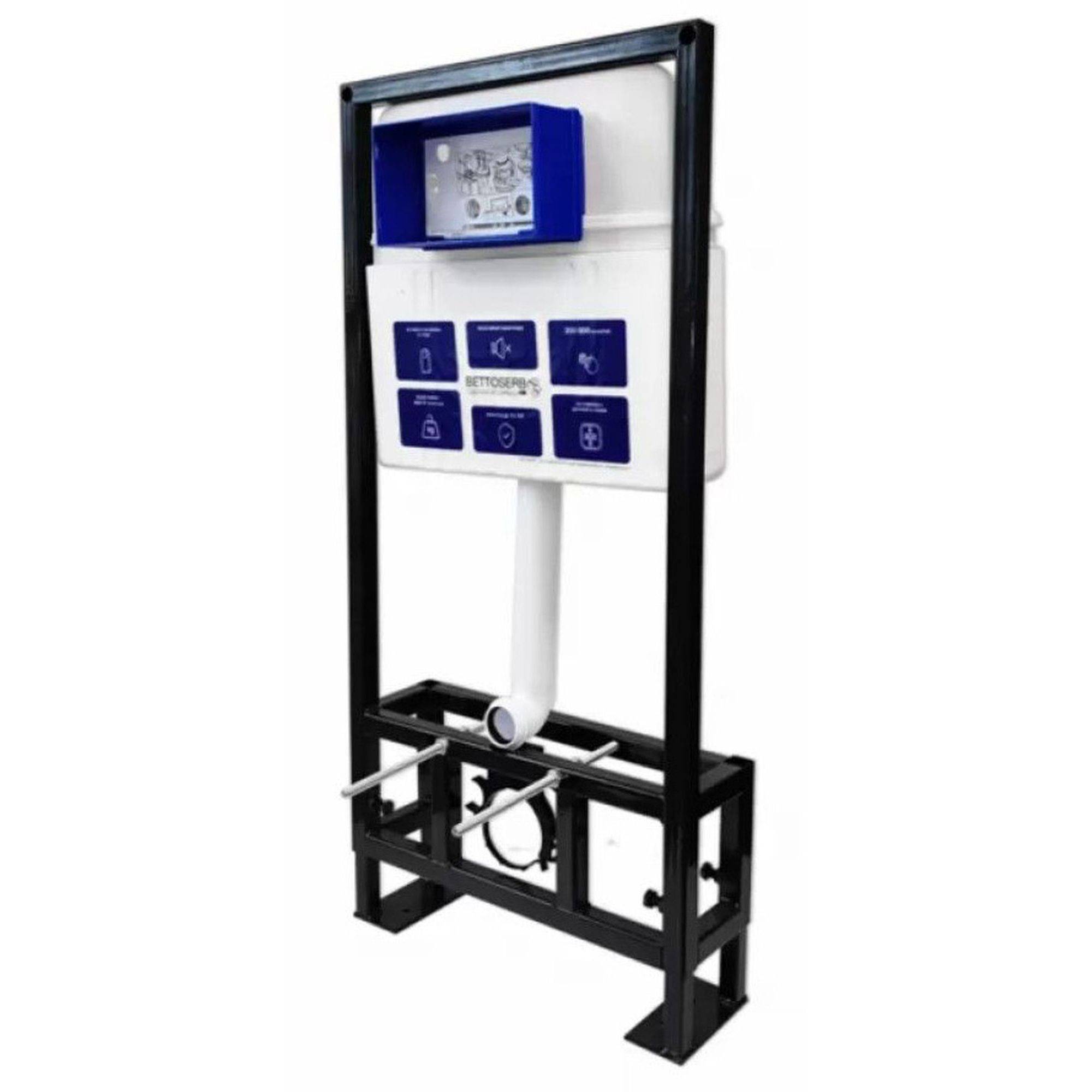 Система инсталляции для унитаза Bettoserb Sava Free Standing с клавишей смыва Twin черный матовый 1637763