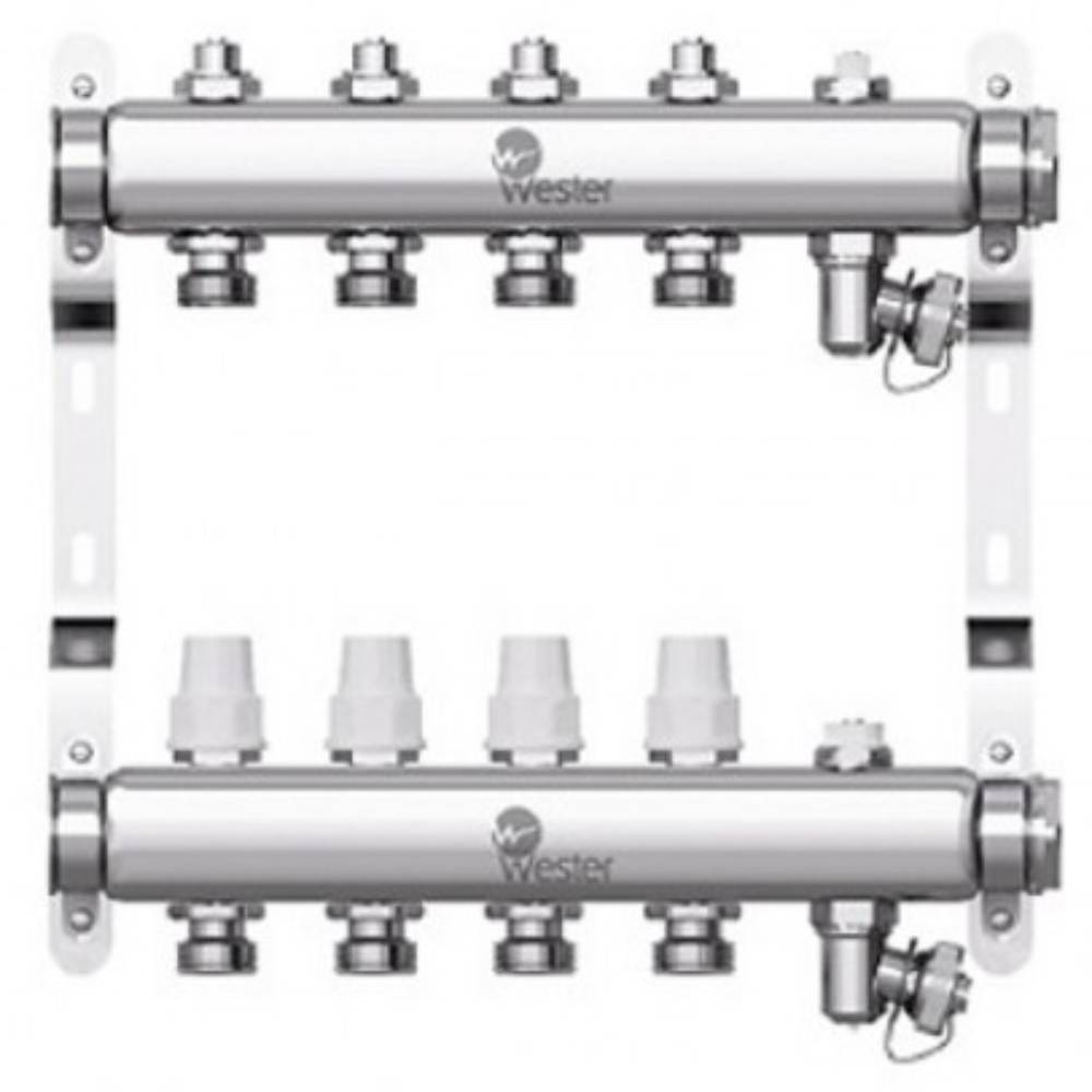 Коллекторный блок Wester W903 из нержавеющей стали 1x3/4 на 5 выходов W903.5
