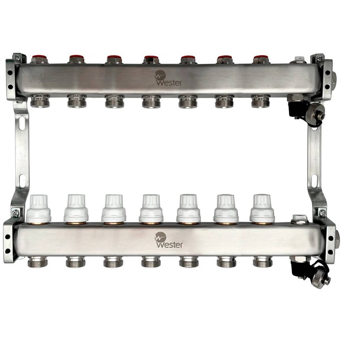 Коллекторный блок из нержавеющей стали Wester MUVS 1x3/4 7 выходов MUVS7134