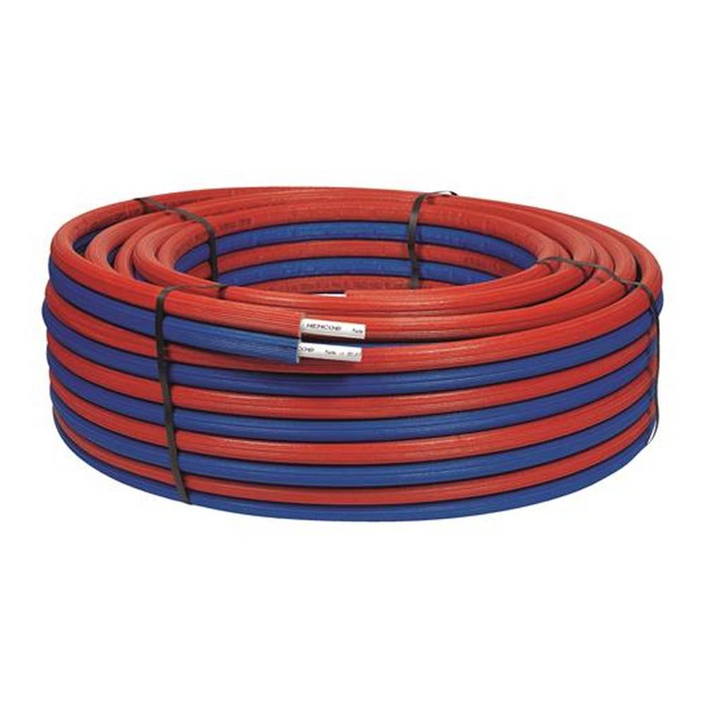 Труба металлопластиковая HENCO RIXc COMBI 16х2.0 мм двухтрубная в изоляции 6 мм бухта 50 м 50-6COMBI16