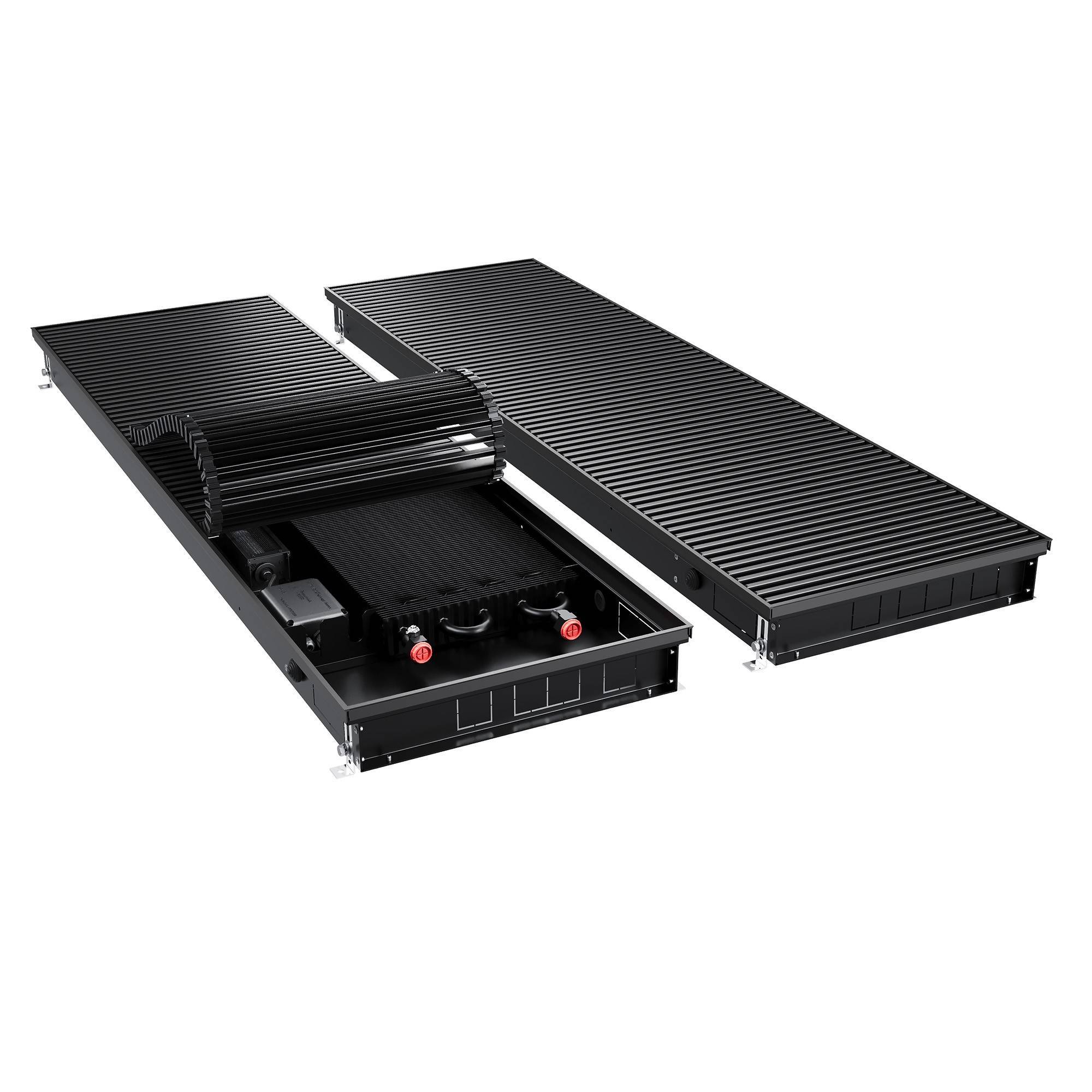 Конвектор внутрипольный Royal Thermo ATRIUM TURBO 80x400x800 мм с вентилятором Black НС-1699106