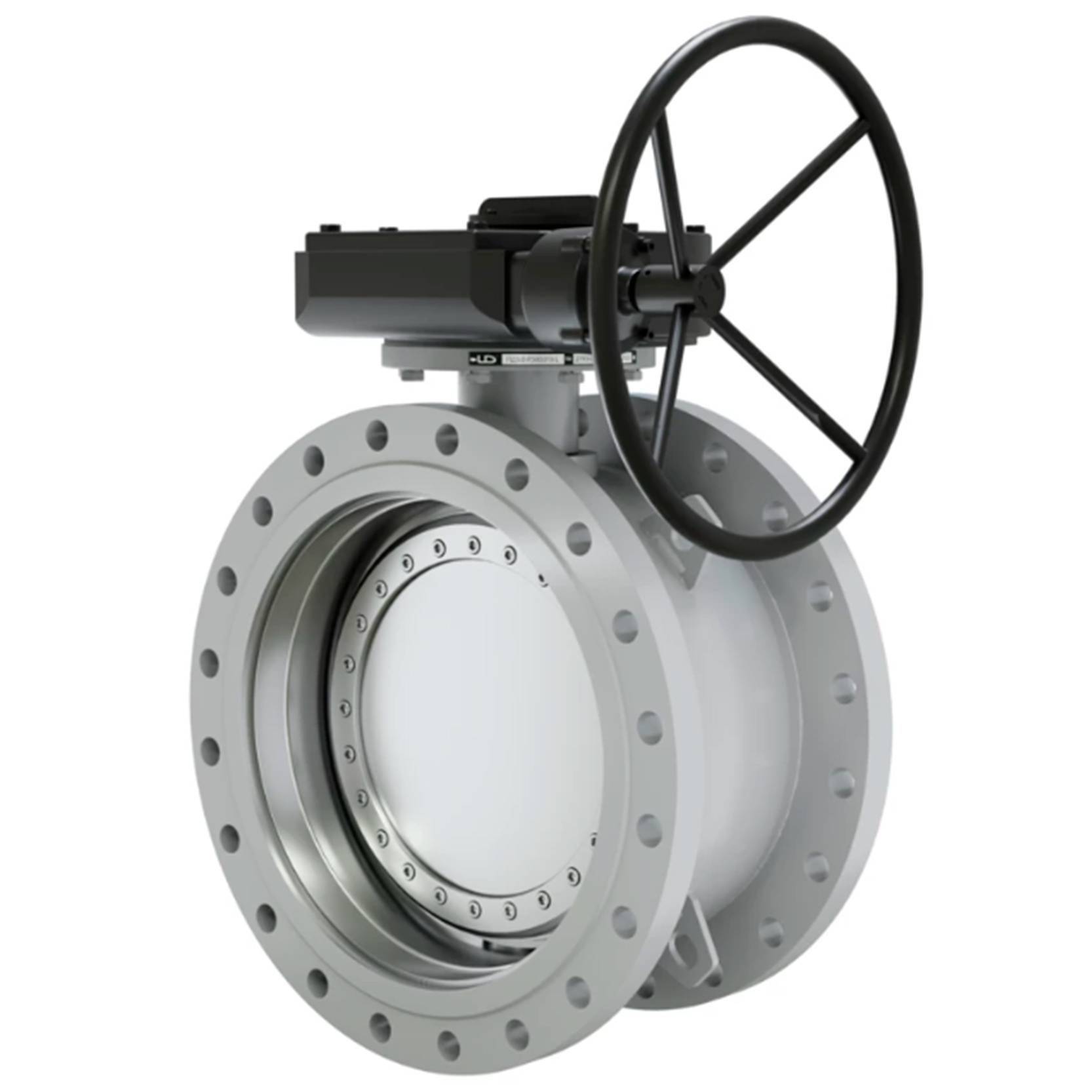 Затвор поворотно-дисковый LD 3-х эксцентриковый фланцевый DN150 PN16 стальной с редуктором 1642493