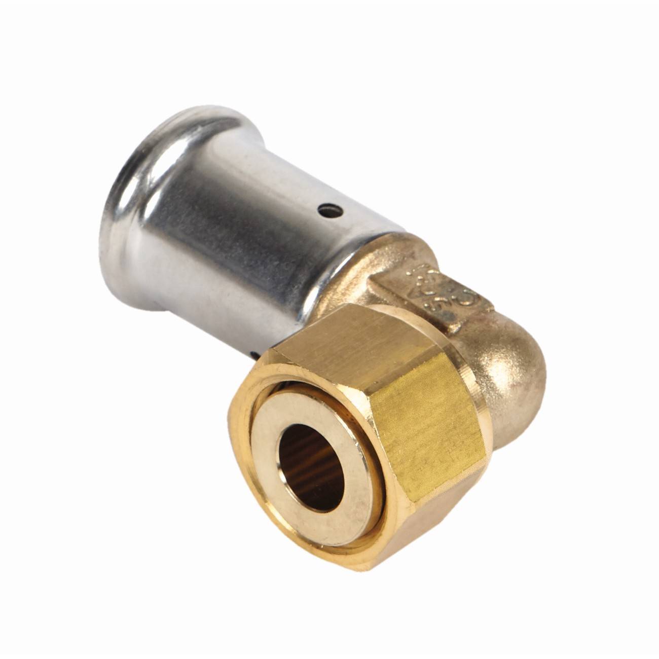 Угольник HENCO пресс с накидной гайкой плоское уплотнение 20x1/2 15P-2004