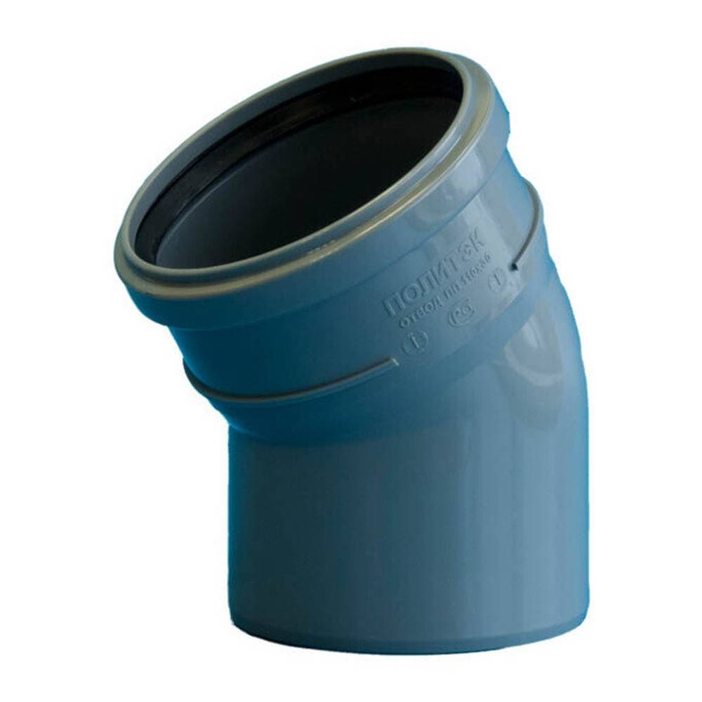 Отвод для внутренней канализации Политэк 110 мм 30° 1306821