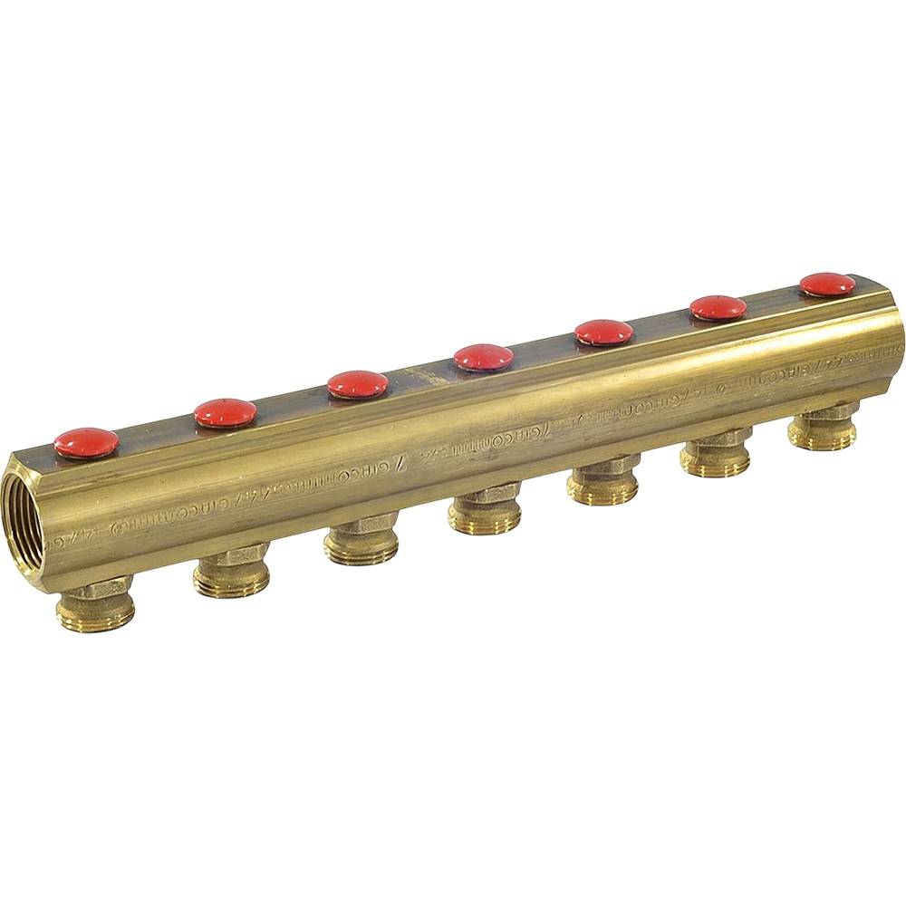 Коллектор Giacomini R553S 1 x 18 на 7 выходов с отсечными клапанами R553SY007